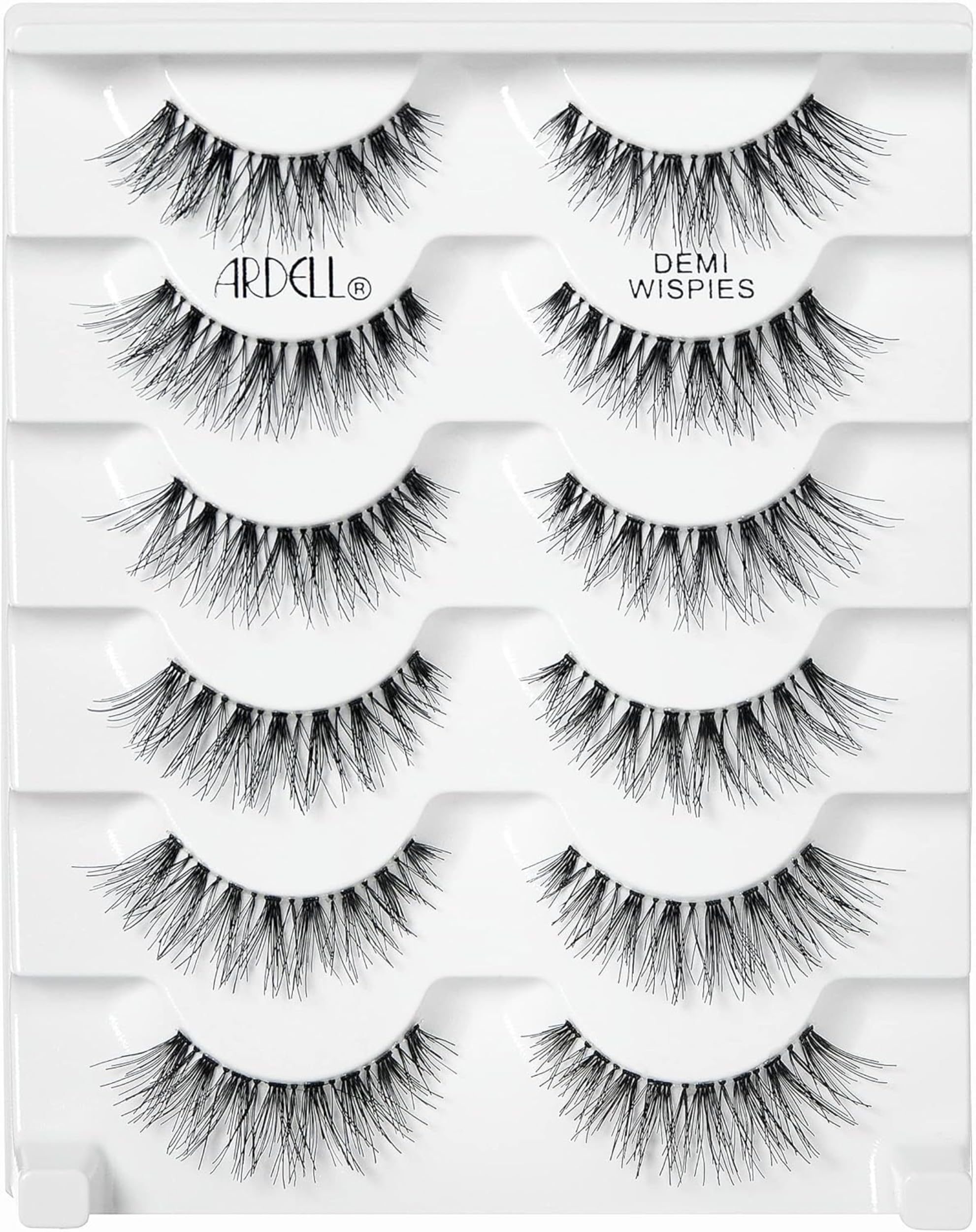 Ardell Multipack Demi Wispies False Eyelashes, Medium Volume, Vegan Friendly, 6 Pairs (Pack of 1)