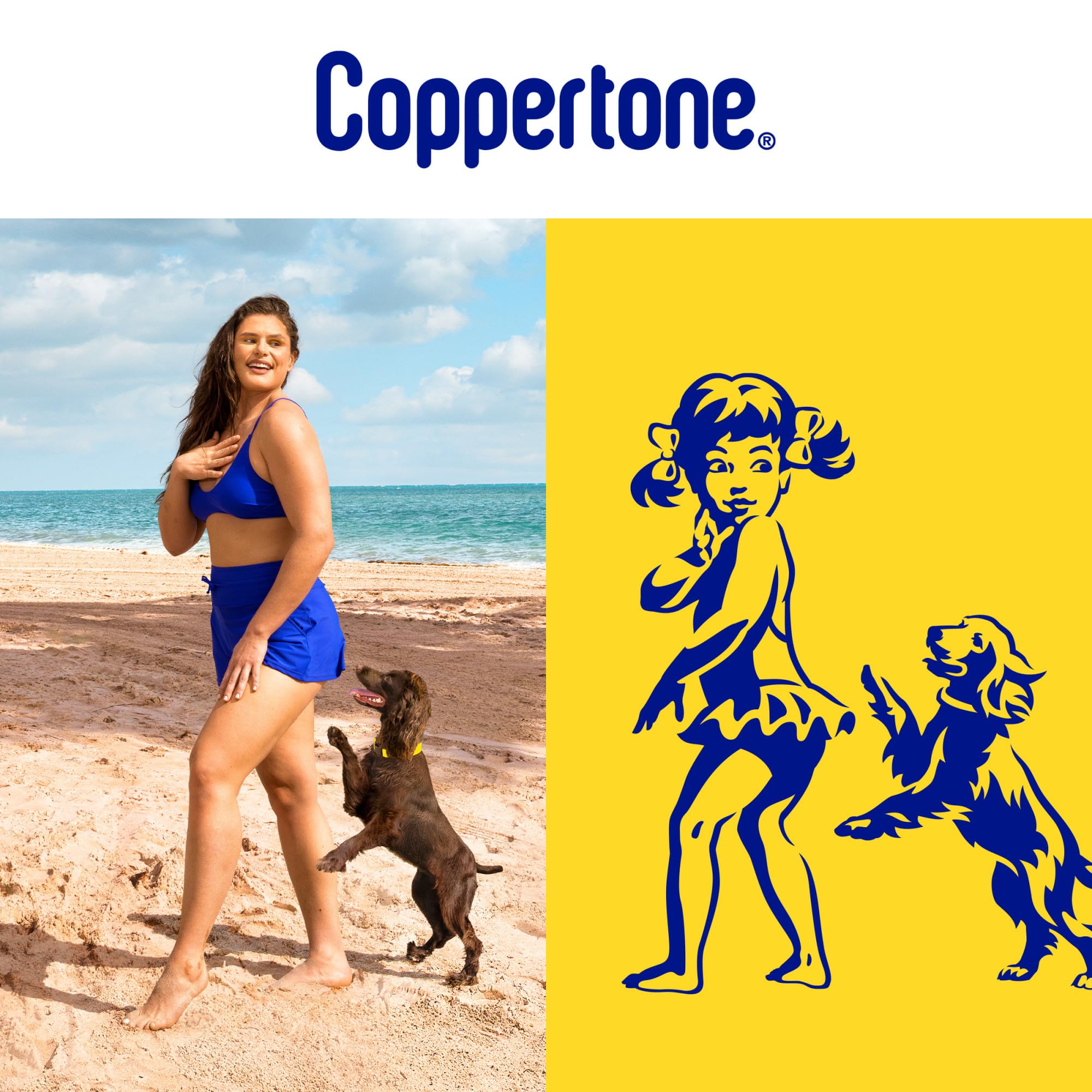 Coppertone SPORT Sunscreen SPF 50 Lotion, Water Resistant Sunscreen, Body Sunscreen Lotion, 7 Fl Oz