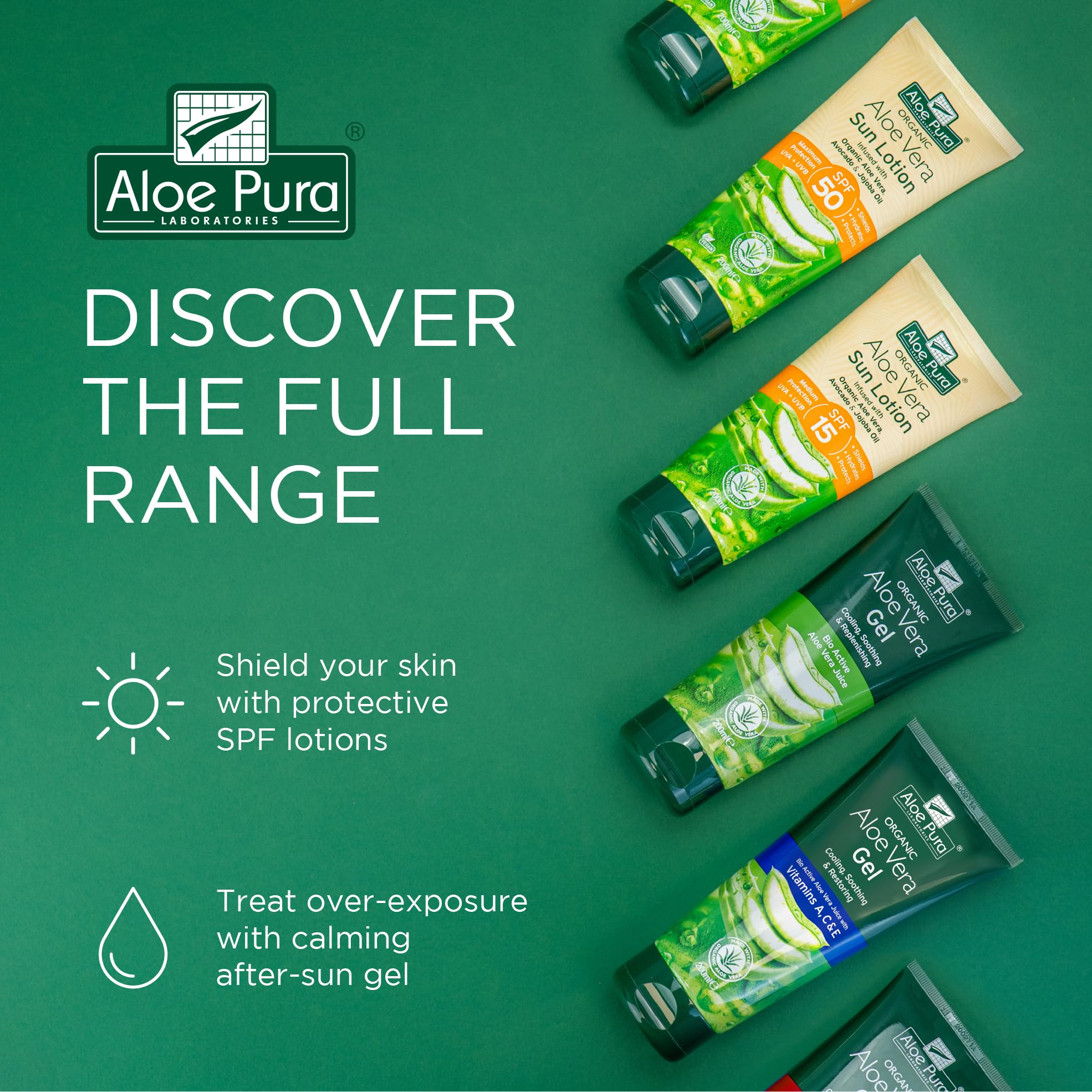 Aloe Pura Aloe Vera Sun Lotion SPF50, 200 ML
