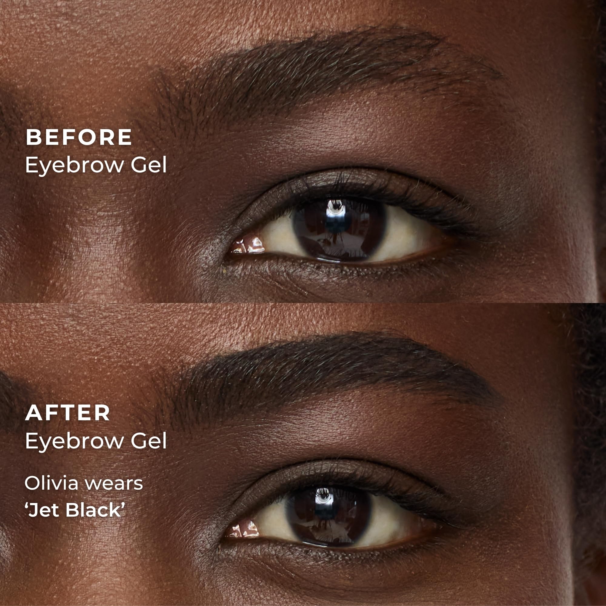 WUNDERBROW Waterproof Eyebrow Gel, Jet Black, Vegan and Cruelty-Free