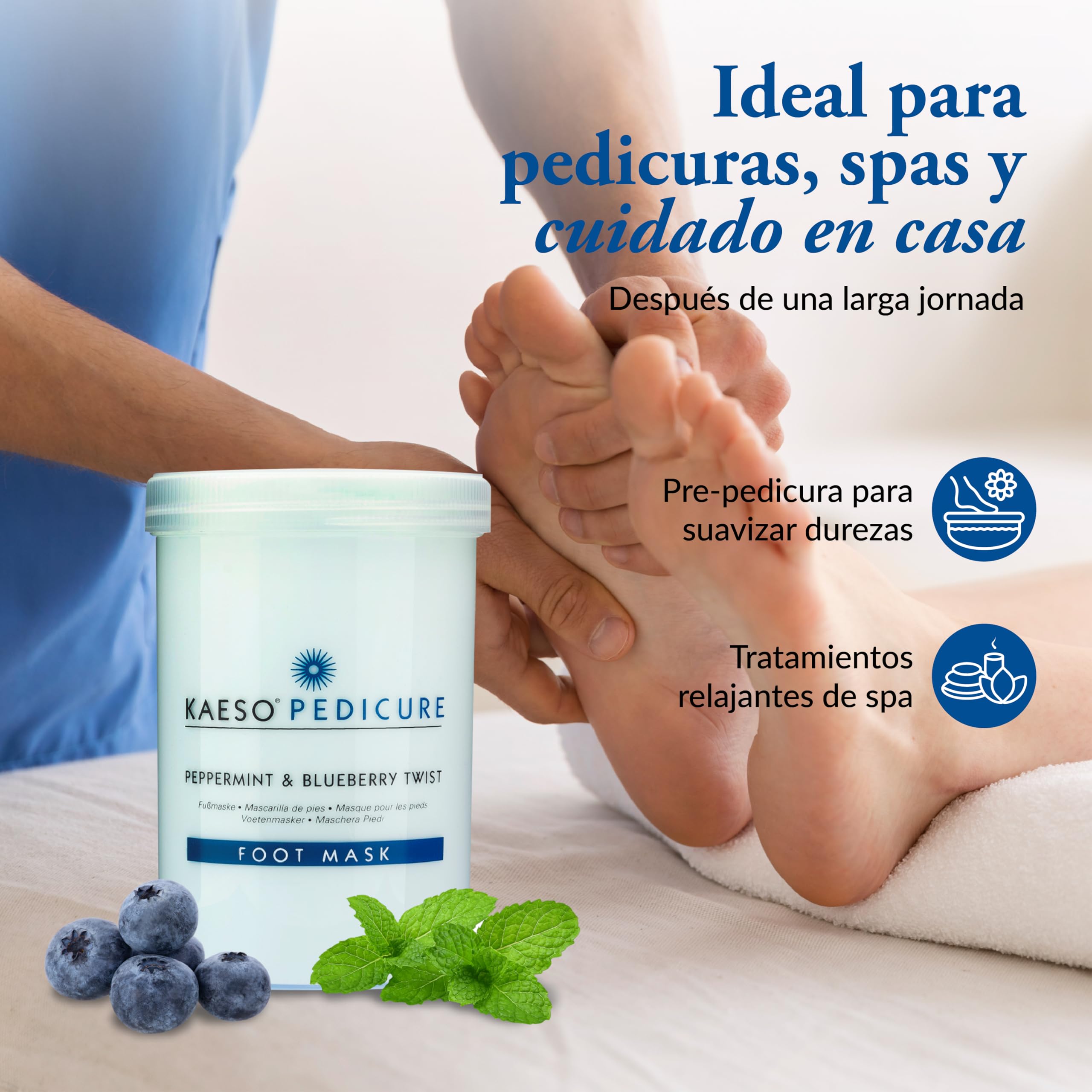 Kaeso Foot Mask, Peppermint and Blueberry Twist, 1200 ml by Kaeso