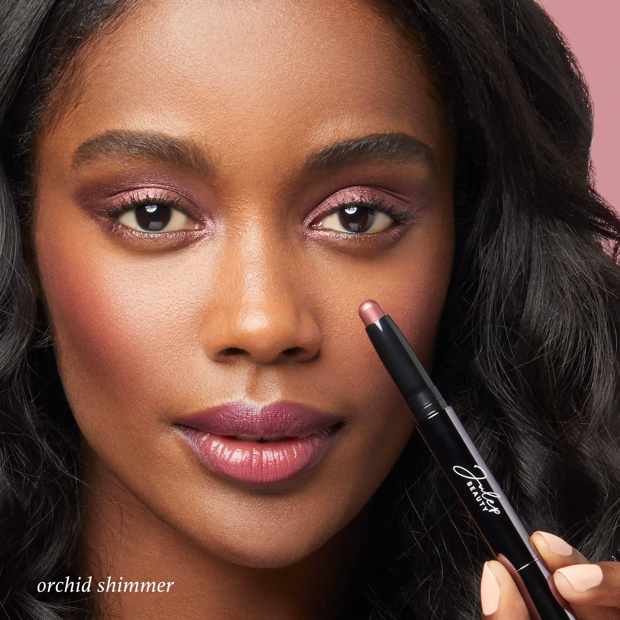 Julep Crème-to-Powder Eyeshadow Stick (Orchid) - Long-Lasting, Waterproof Eye Shadow - Blendable, Crease-Proof Eye Shadow Stick with Built-In Smudger - Shimmer