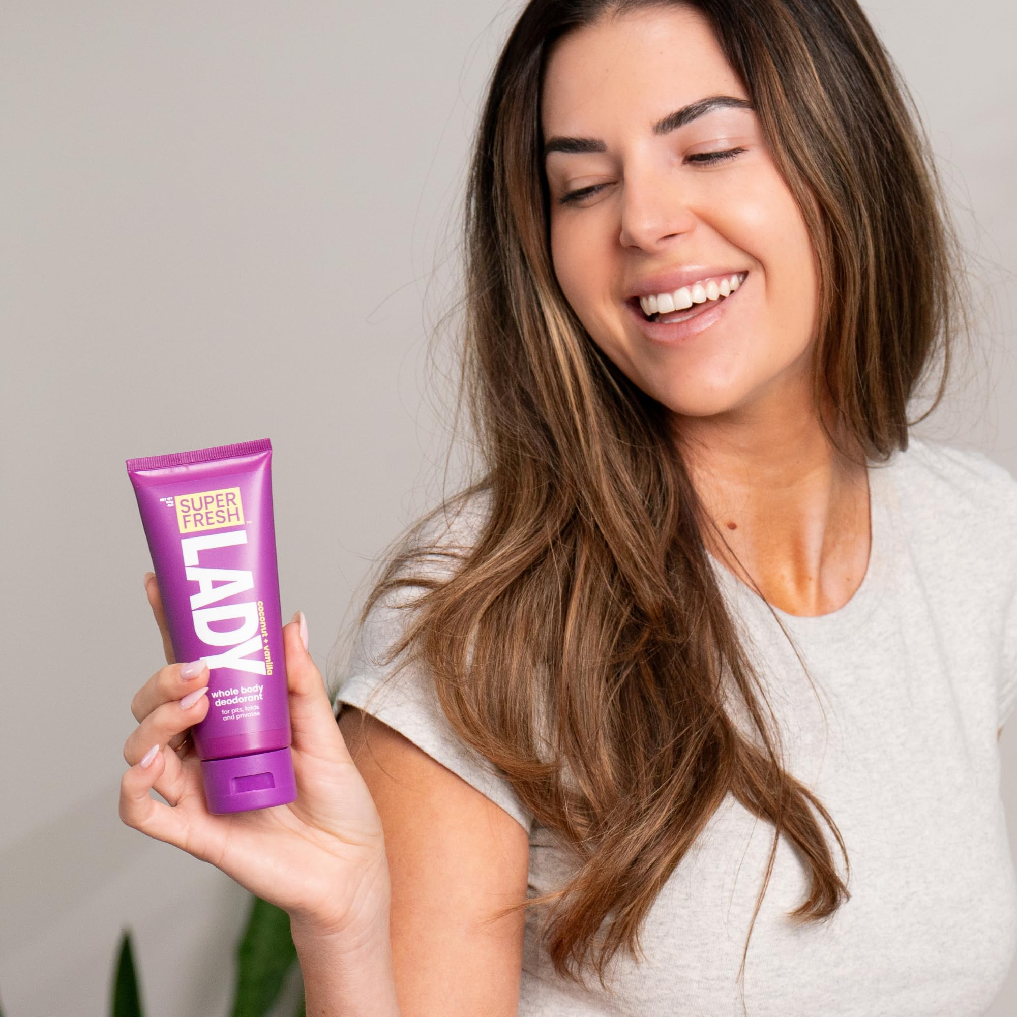 Super Fresh Lady Whole Body Deodorant For Women | For Privates, Body & Skinfolds | Stop Odor Stay Fresh | Aluminum Free Feminine Hygiene | Coconut + Vanilla | 4oz