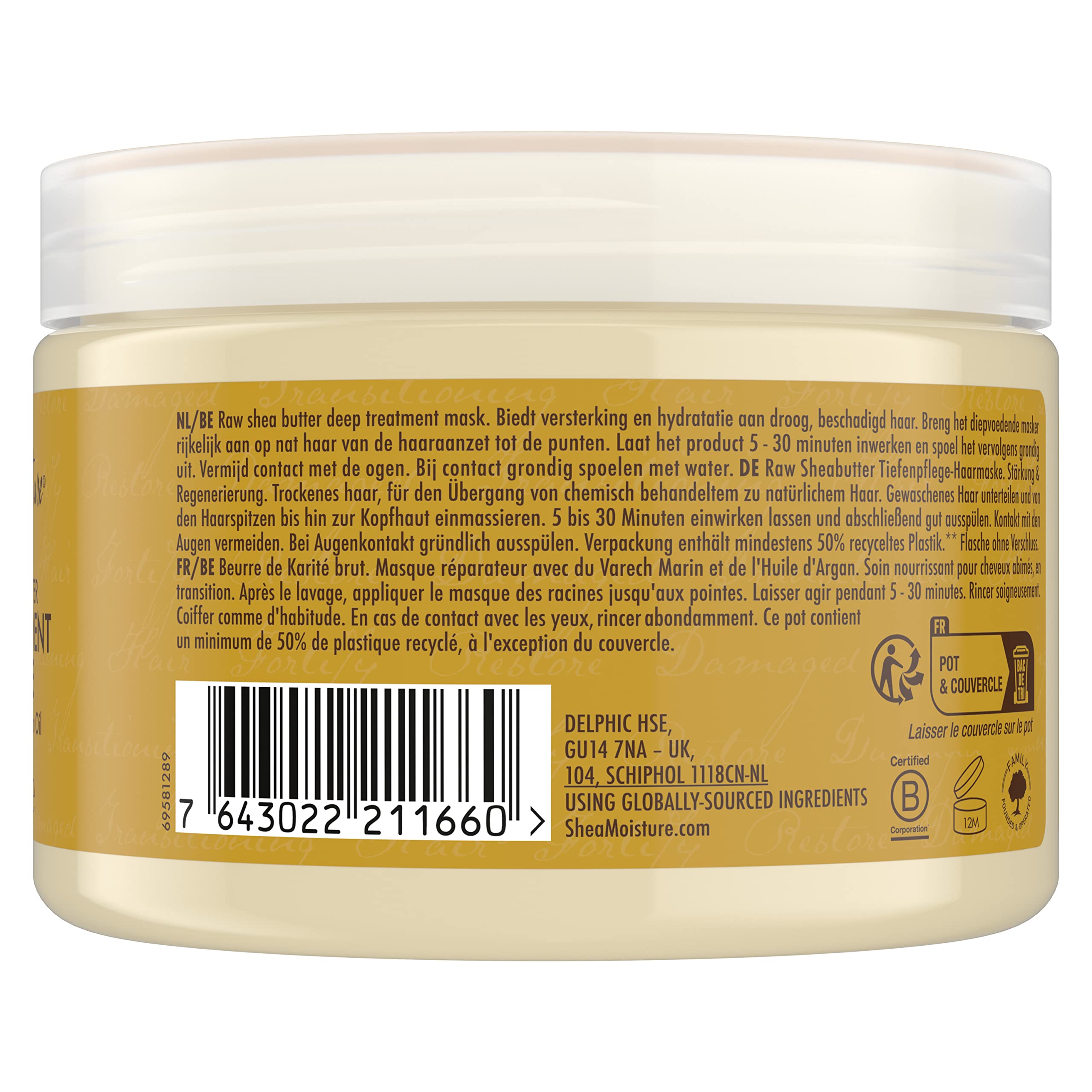 Shea Moisture Raw Shea Butter Moisture Treatment Masque 326ml