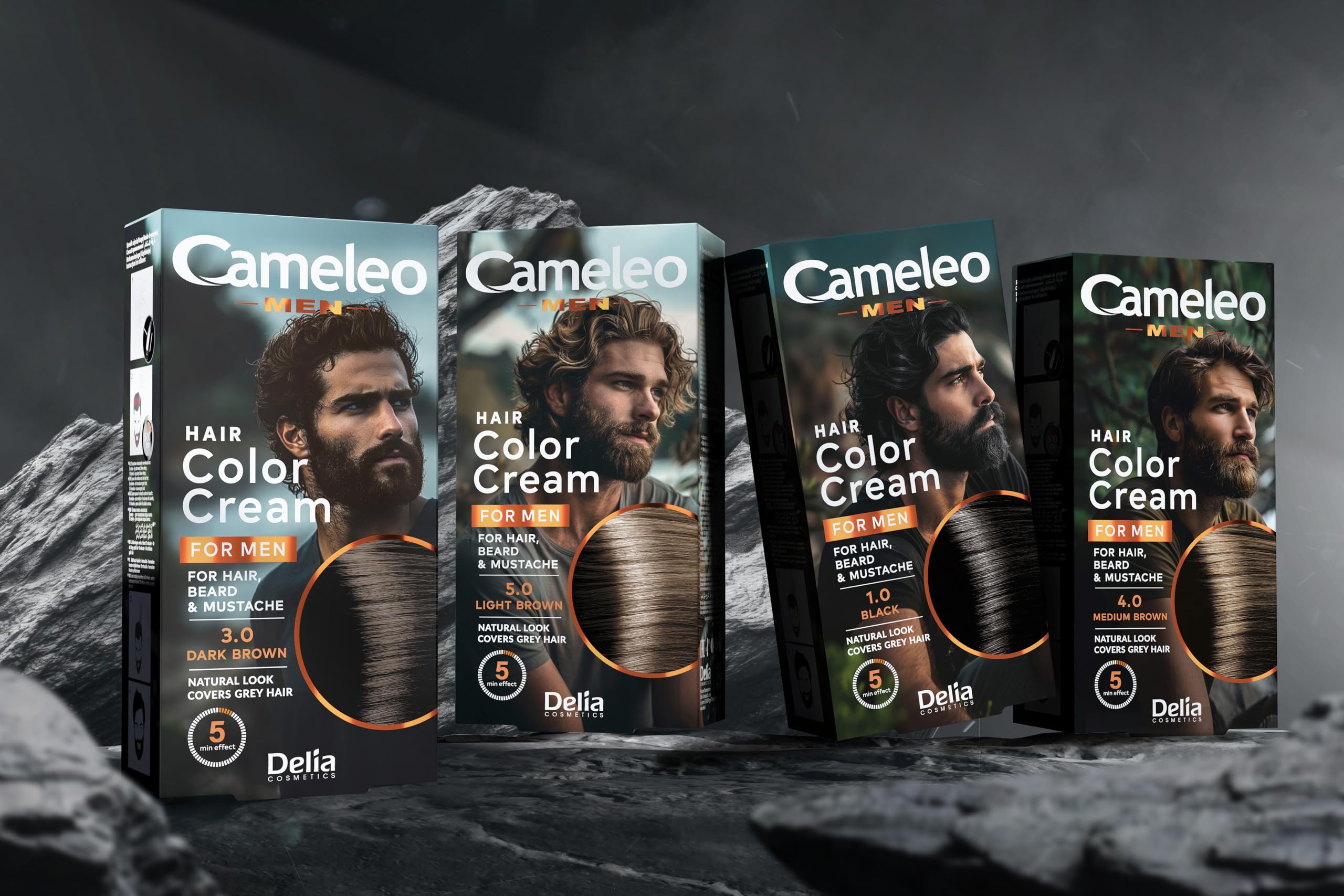 Cameleo Men Color Cream For Hair, Beard and Moustache (Light Brown)