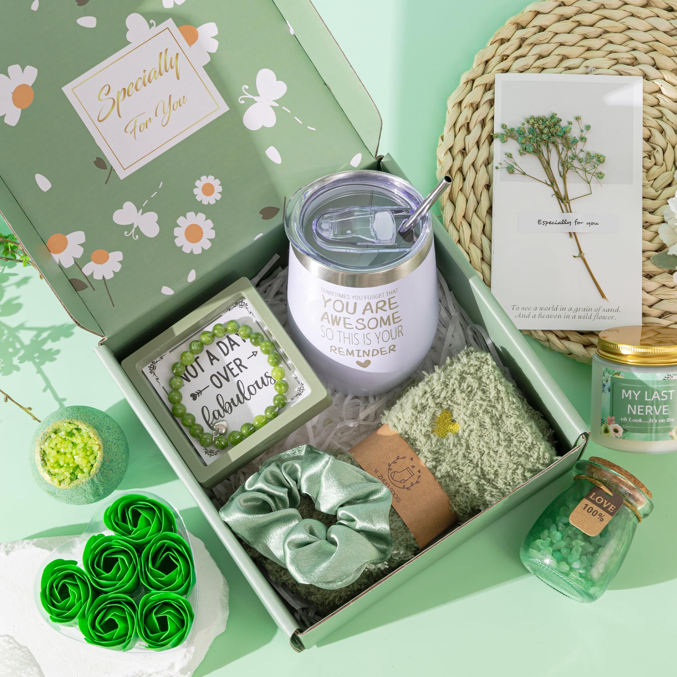 Birthday Pamper Gifts for Women,Get Well Soon Gifts Basket for Her,Unique Self Care Package Relaxation Spa Bath Set for Girls, Valentine's Day Gift Box Presents for female Friends, Mum, Wife, Sister