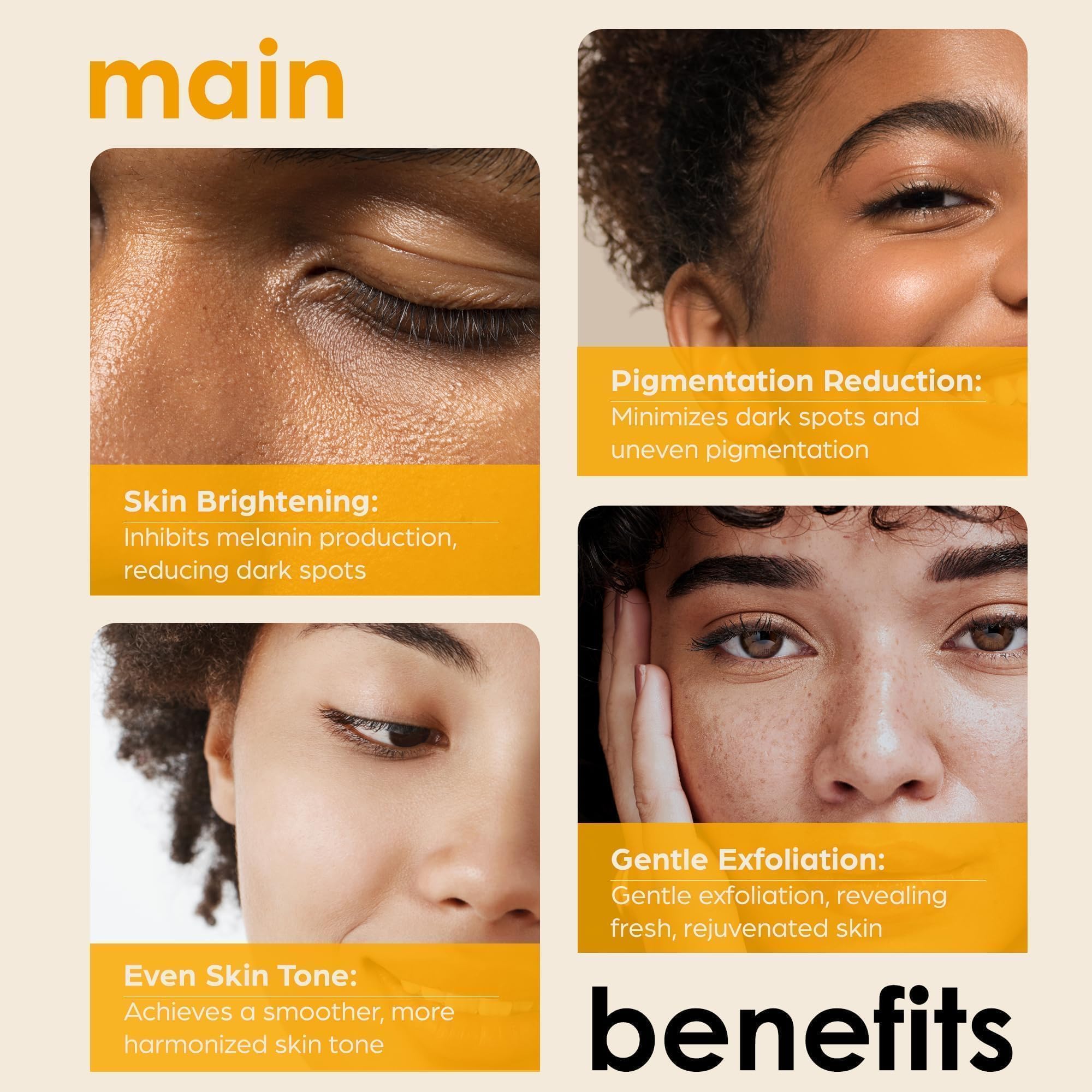 Kojic Acid Soap + African Net Sponge (2 pack X 142g Turmeric bars) Dark spot remover, Hyperpigmentation & Scars - Original Japanese Complex Vitamin C, Hyaluronic Acid, retinol, shea butter (Citrus)