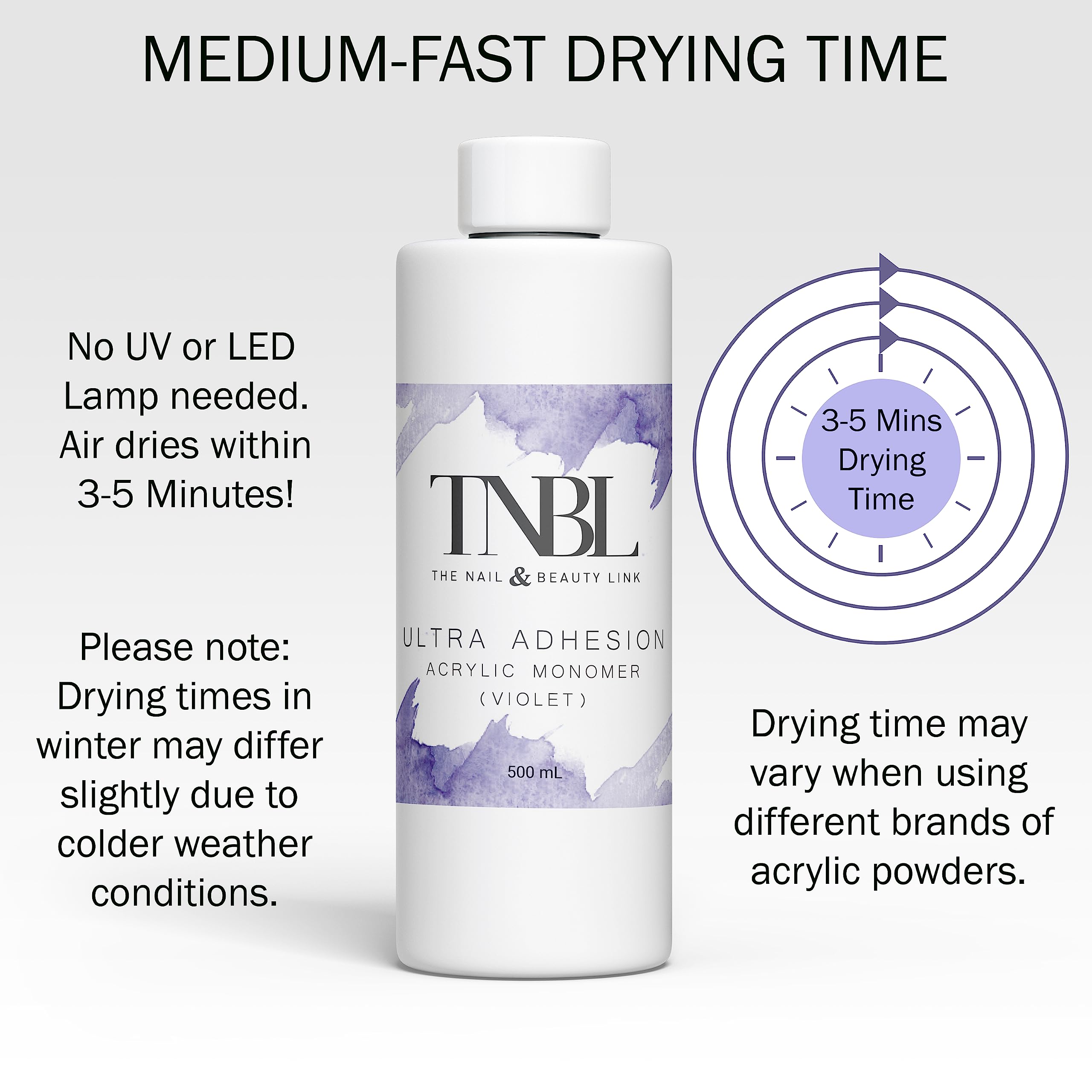 TNBL Ultra Adhesive Acrylic Liquid Monomer (500mL, Purple)