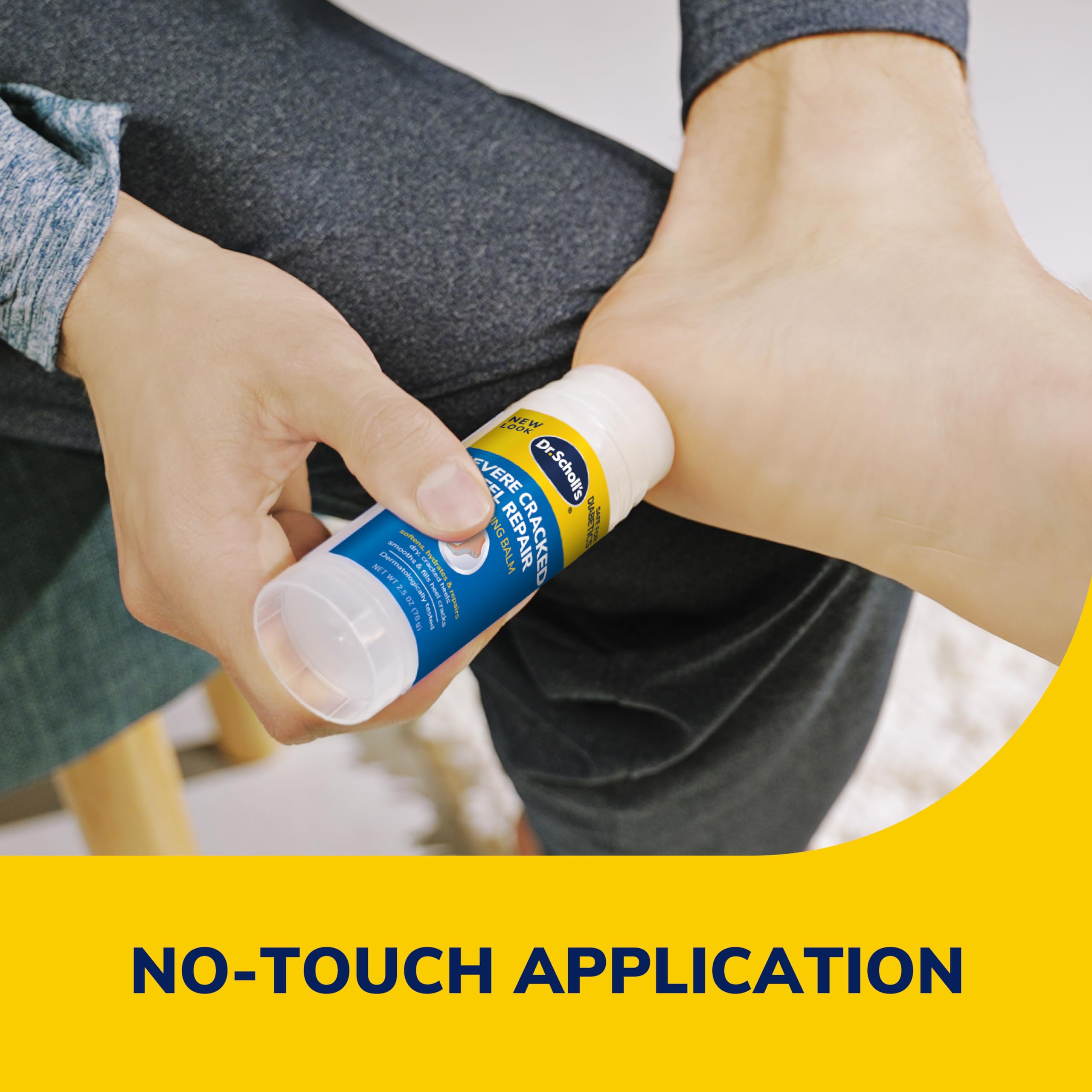 Dr. Scholl's Severe Cracked Heel Repair Restoring Balm 2.5oz, with 25% Urea for Dry, Cracked Feet, Heals and Moisturizes for Healthy Feet