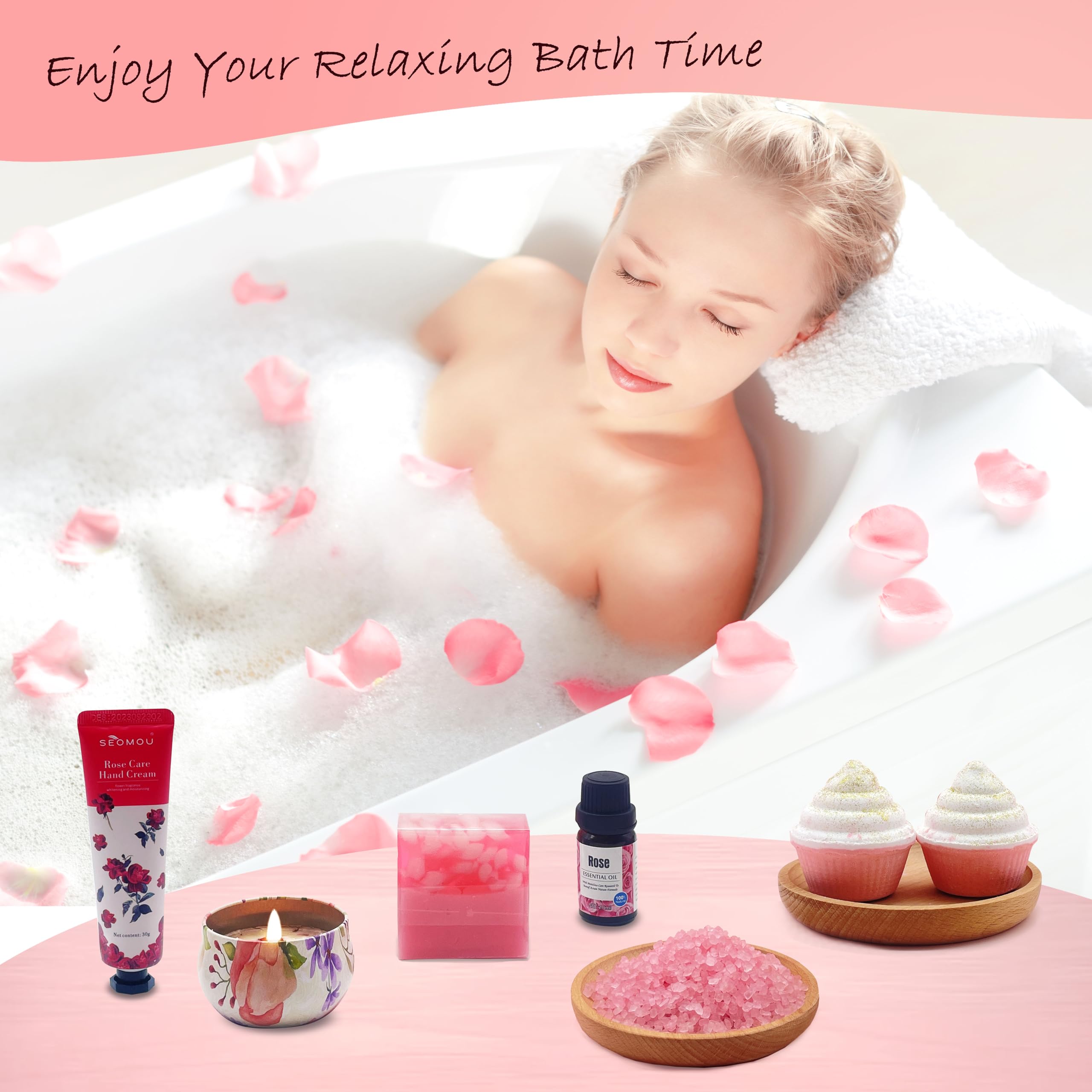 Birthday Gifts for Women, Happy Birthday Pamper Hampers Relaxation Bath Set Package for Her, Birthday Presents Gift Box for Best Friends Mum Sister Auntie Wife, Ladies Birthday Gift Set Idea