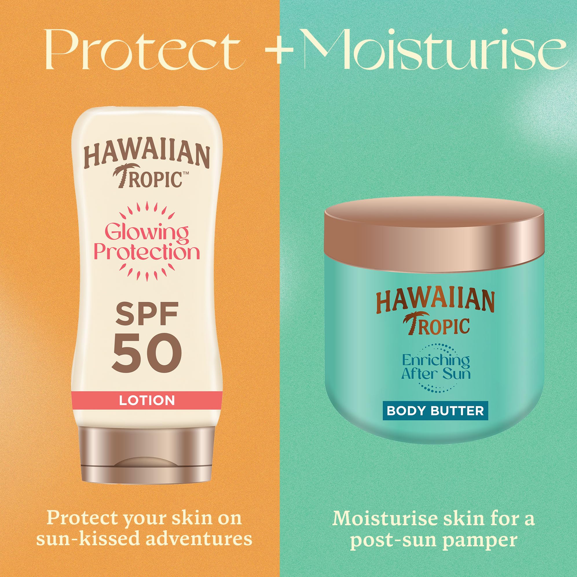 Hawaiian Tropic Enriching After Sun Body Butter - 250 ml, 12-Hour Moisturisation, With Shea Butter, Coconut scent, Vegan