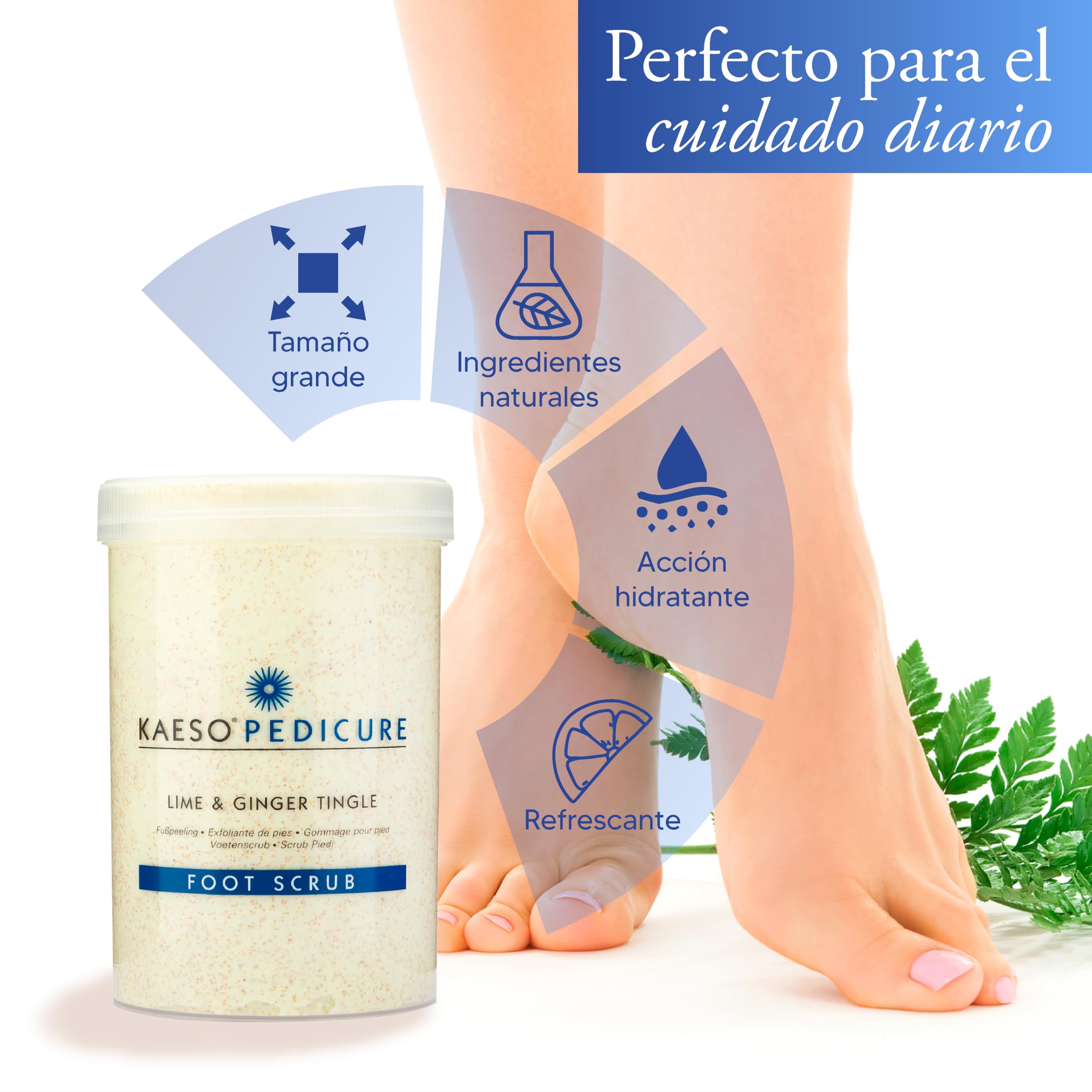 Kaeso Foot Scrub, Lime and Ginger Tingle, 1200 ml by Kaeso