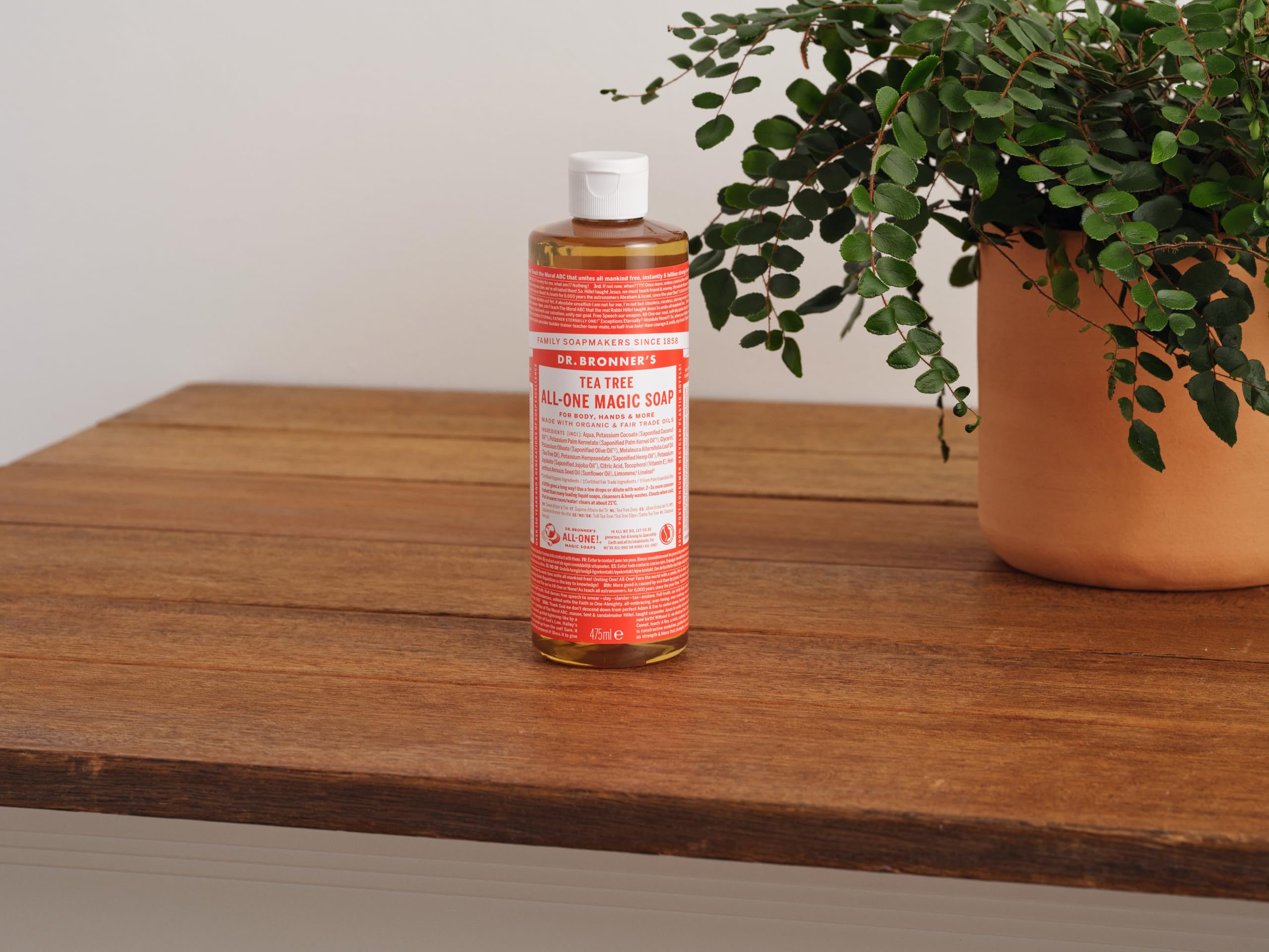 Dr. Bronner's Pure-Castile Liquid Soap with Tea Tree Scent with More than 18 Plus Uses (16-Ounces, 475 ml)