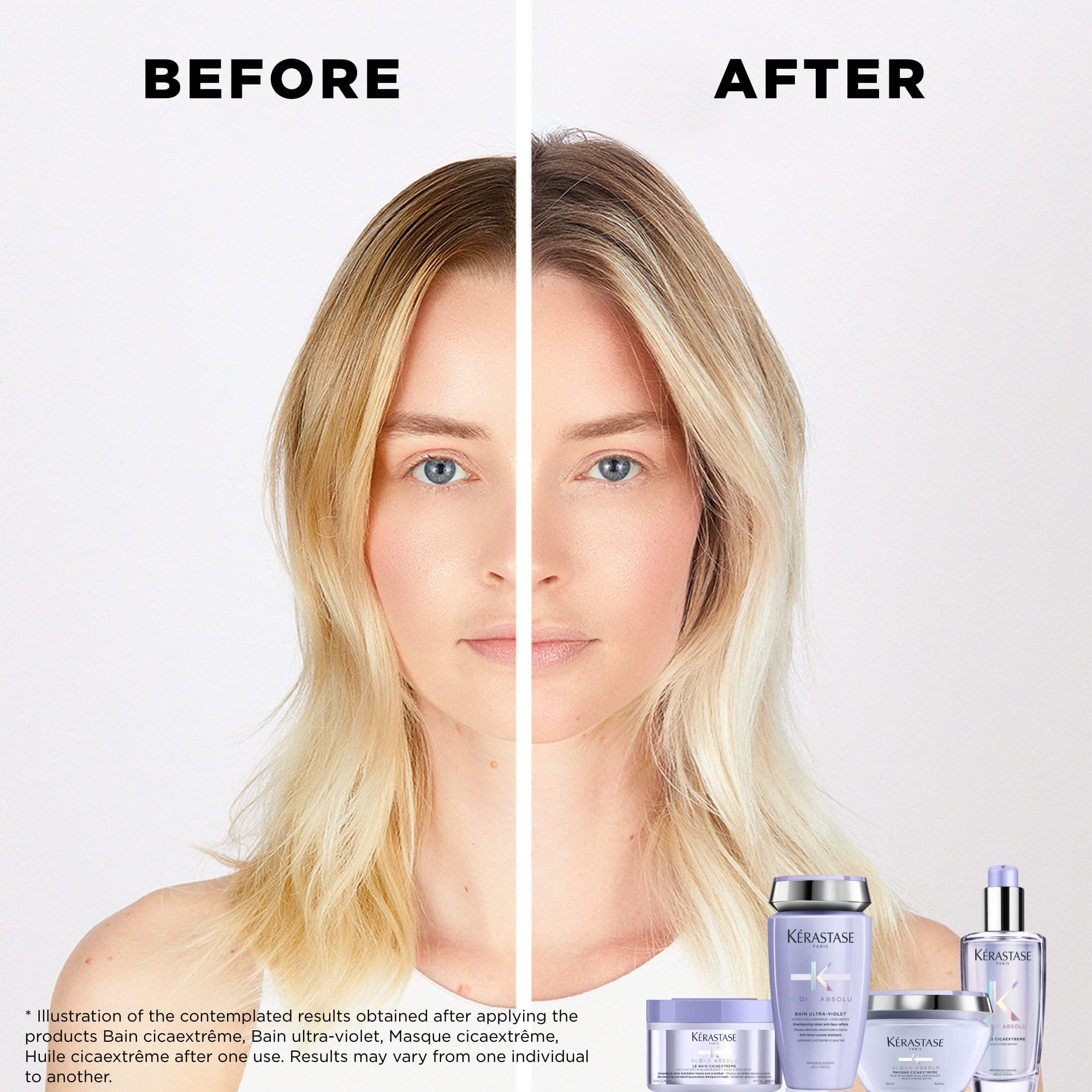KÉRASTASE Blond Absolute Lumiere Illuminating Shampoo for Lightened Highlighted and Damaged Hair, Nourishes and Illuminates, Adds Softness & Shine, Strengthens Damaged Hair with Hyaluronic Acid
