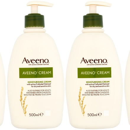 Aveeno Moisturising Cream 500ml - Pack of 4
