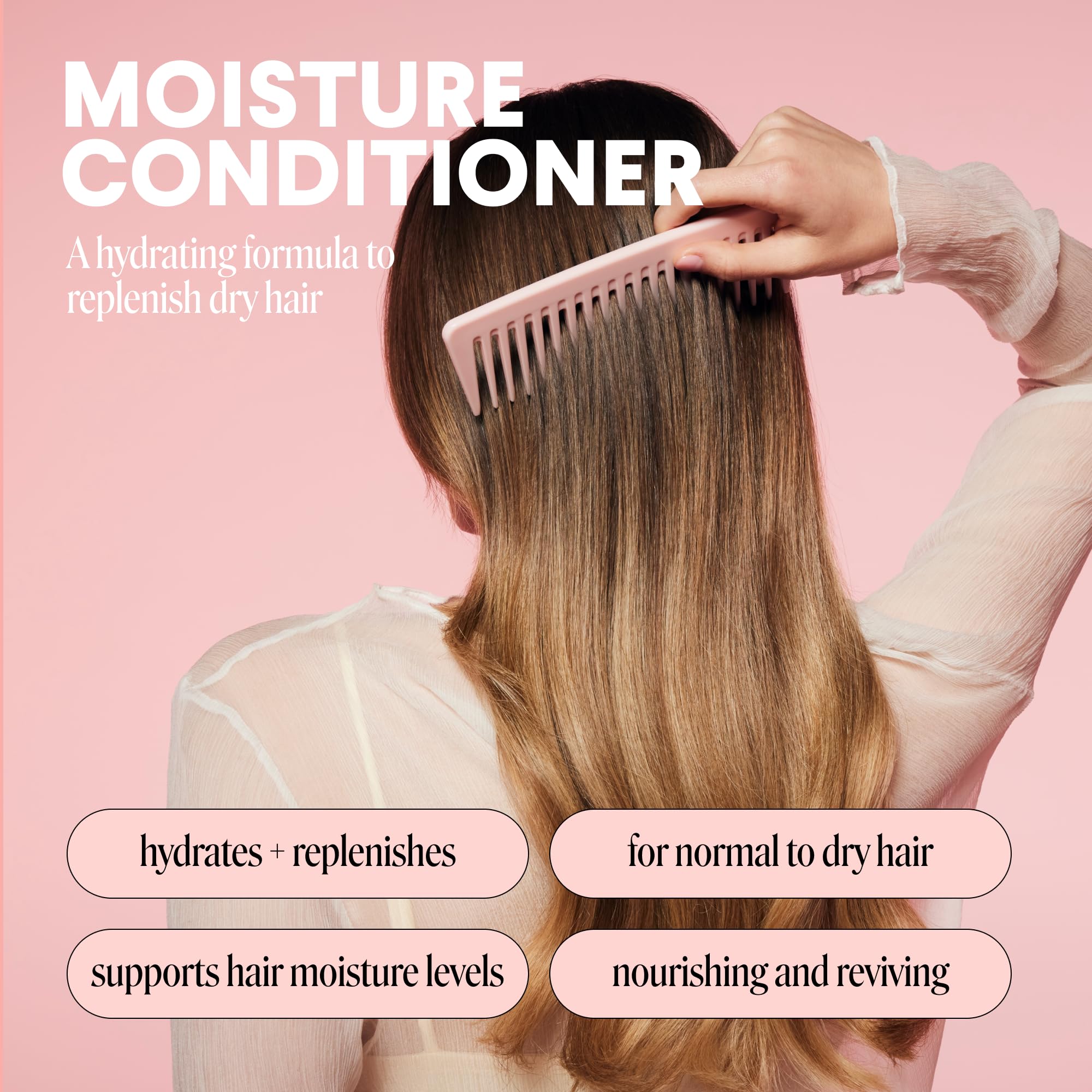 MONDAY 4 x 350 ml Haircare MOISTURE Conditioner with Hyaluronic Acid, Coconut Oil & Shea Butter for Dry & Dull Hair