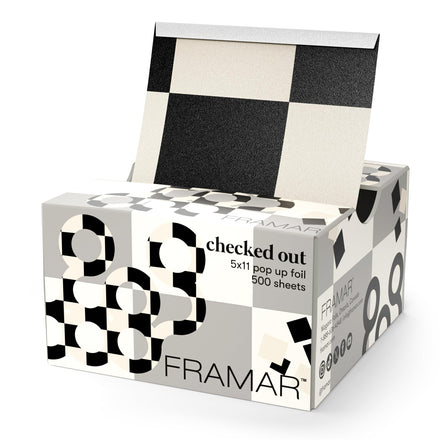 Framar Checked Out Embossed Pop Up Hair Foil - Hair Foils for Highlighting, Foils for Highlights, Hairdressing Foil for Hair Highlights, Foils Sheets, Hair Foils for Colouring – 500 Sheets