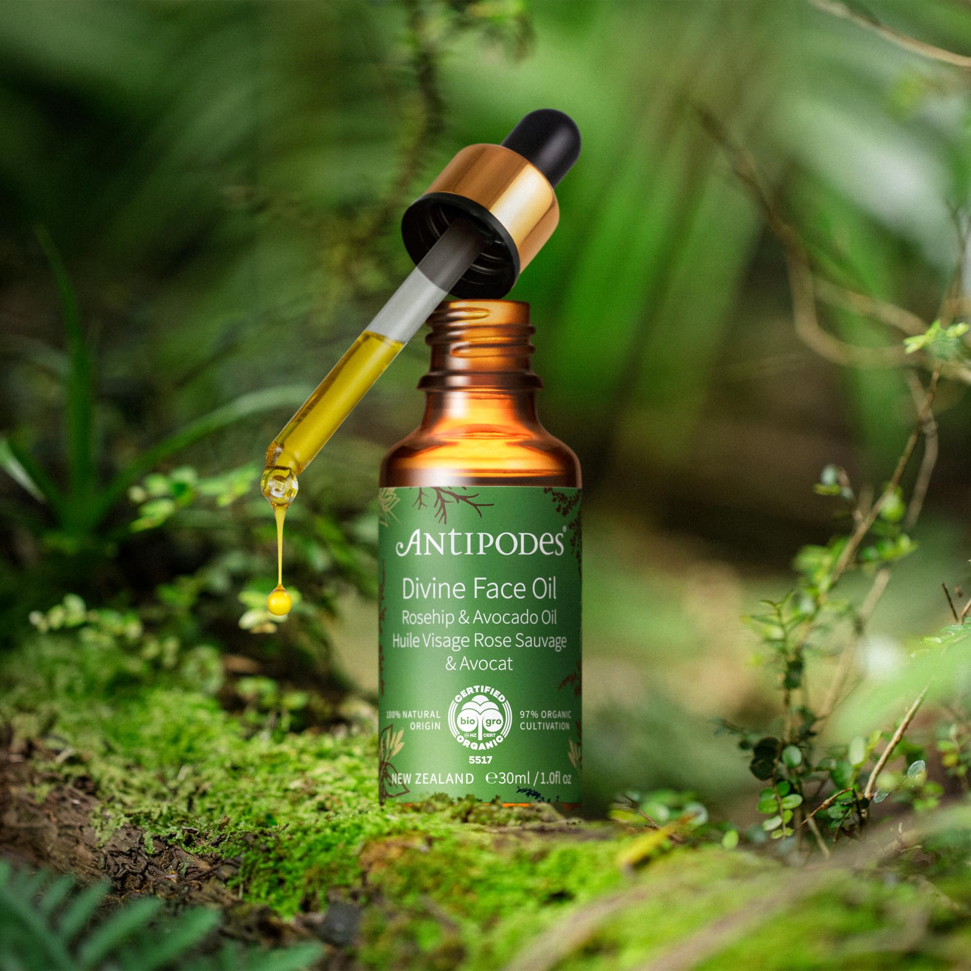 Divine Face Oil Rosehip Oil & Avocado Oil – Anti-Aging Face Oil to Address Appearance of Fine Lines & Wrinkles - 30ml
