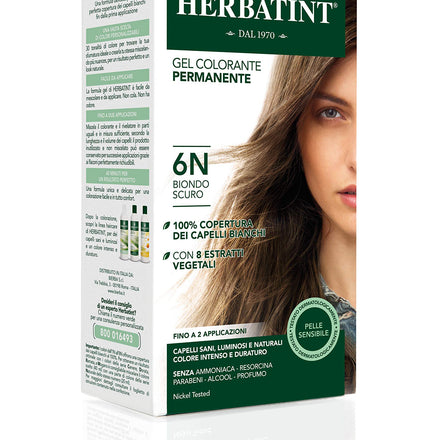 Herbatint Permanent Hair Color Gel 6n Dark Blonde 150ml