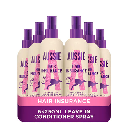 Aussie Miracle Hair Insurance Conditioner Detangler Spray, 6 x 250ml