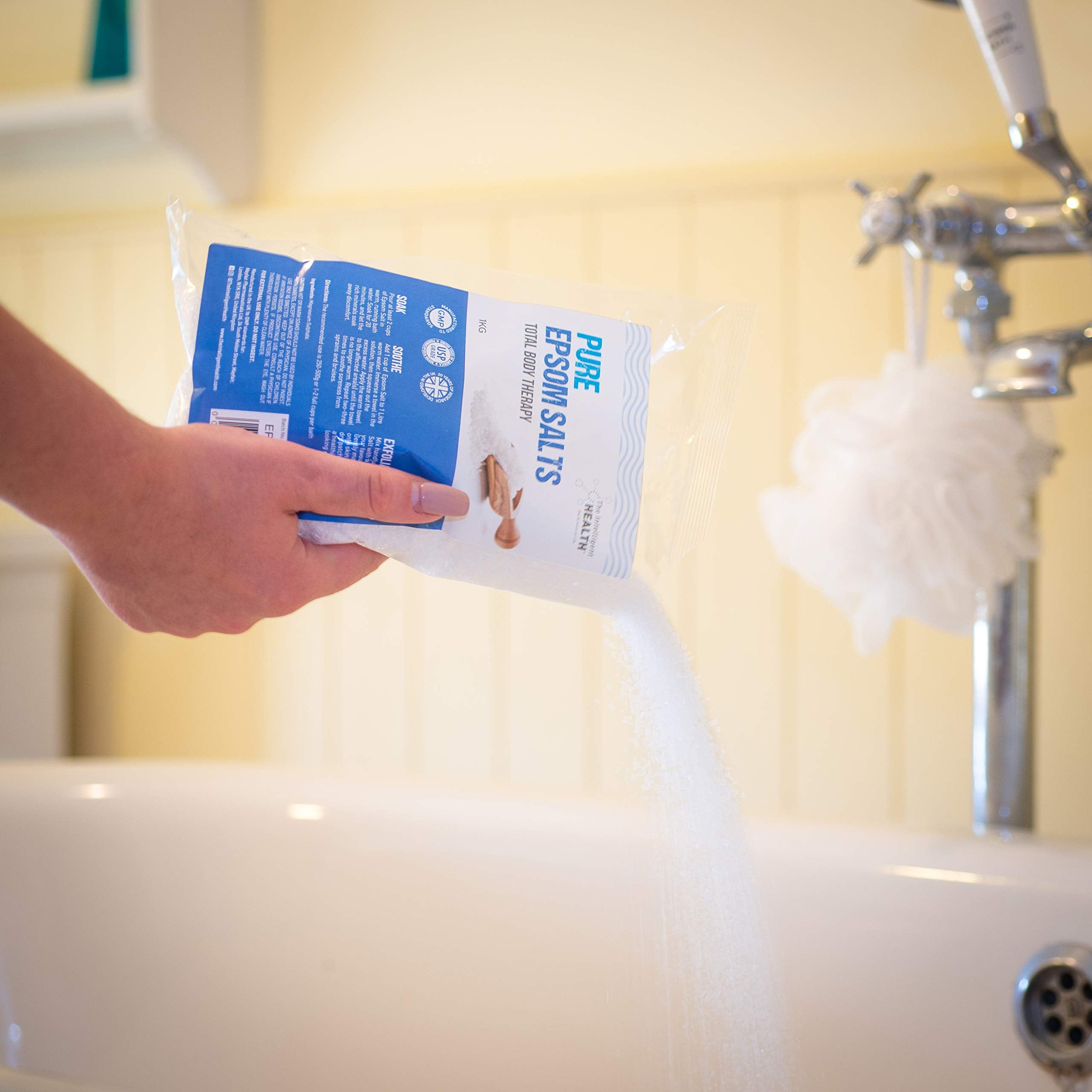 Pure Epsom Salts | Magnesium Sulphate Bath Salt | 10 Kg Pack by The Intelligent Health | Ideal for Relieving Sore Muscles | Reduces Inflammation