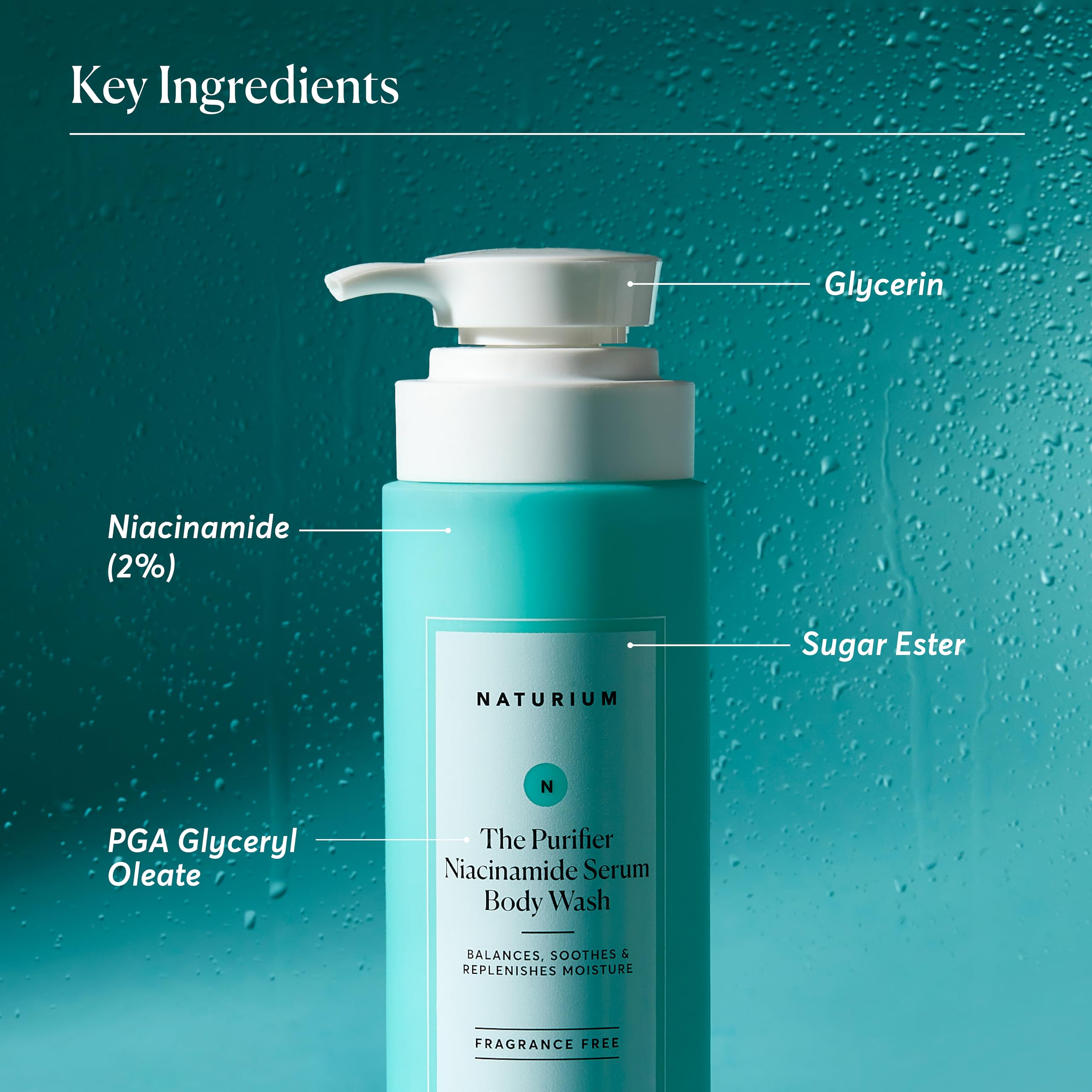 Naturium The Purifier Niacinamide Serum Body Wash, Gentle Cleanser | 16.9 FL OX / 500 ML