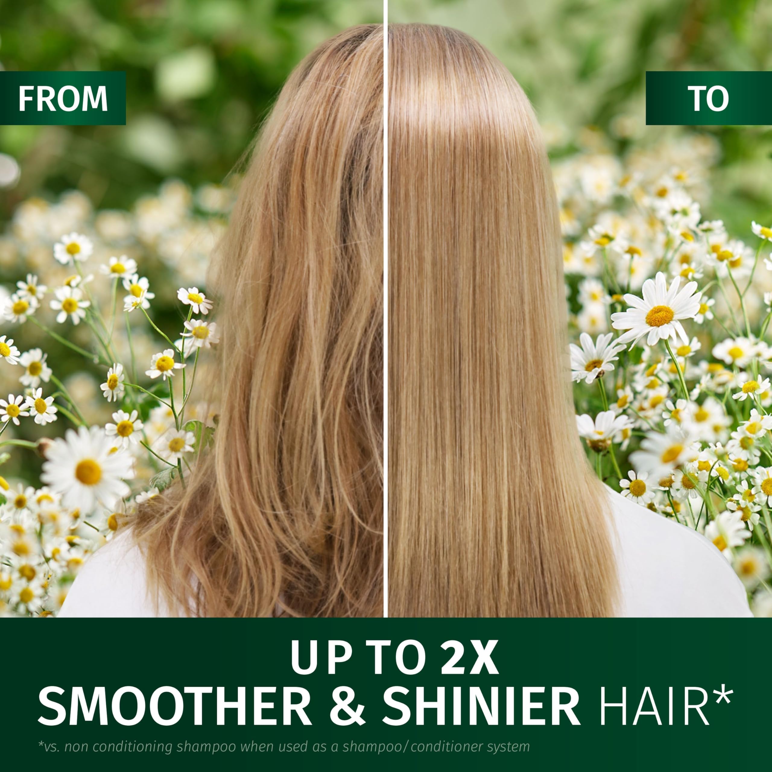 Herbal Essences Chamomile Smooth & Shine Set: Shampoo 350ml + Conditioner 250ml + Lightweight Leave-In Conditioner All In One 145ml