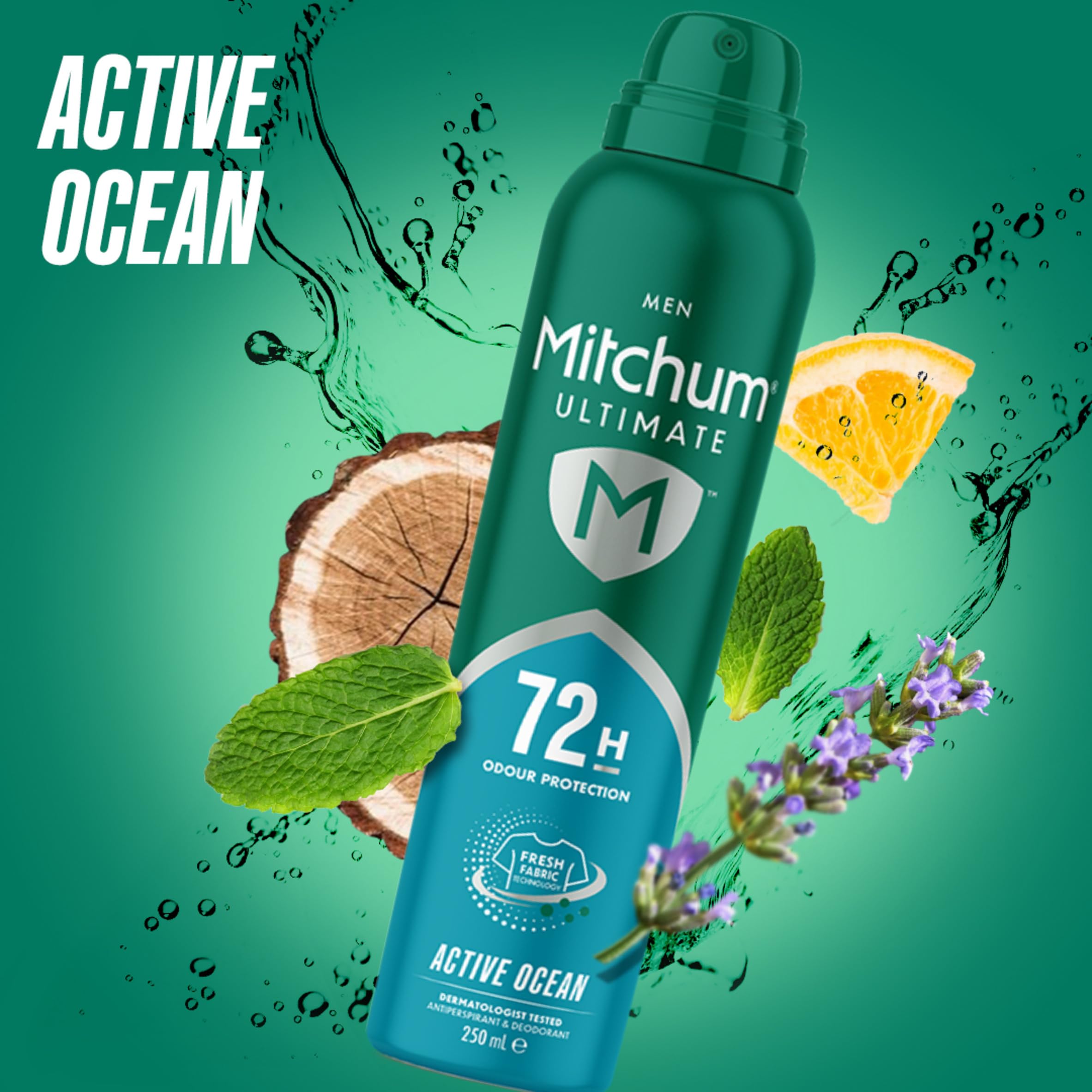 Mitchum Men Ultimate 72H Aerosol Active Ocean, pack of 6
