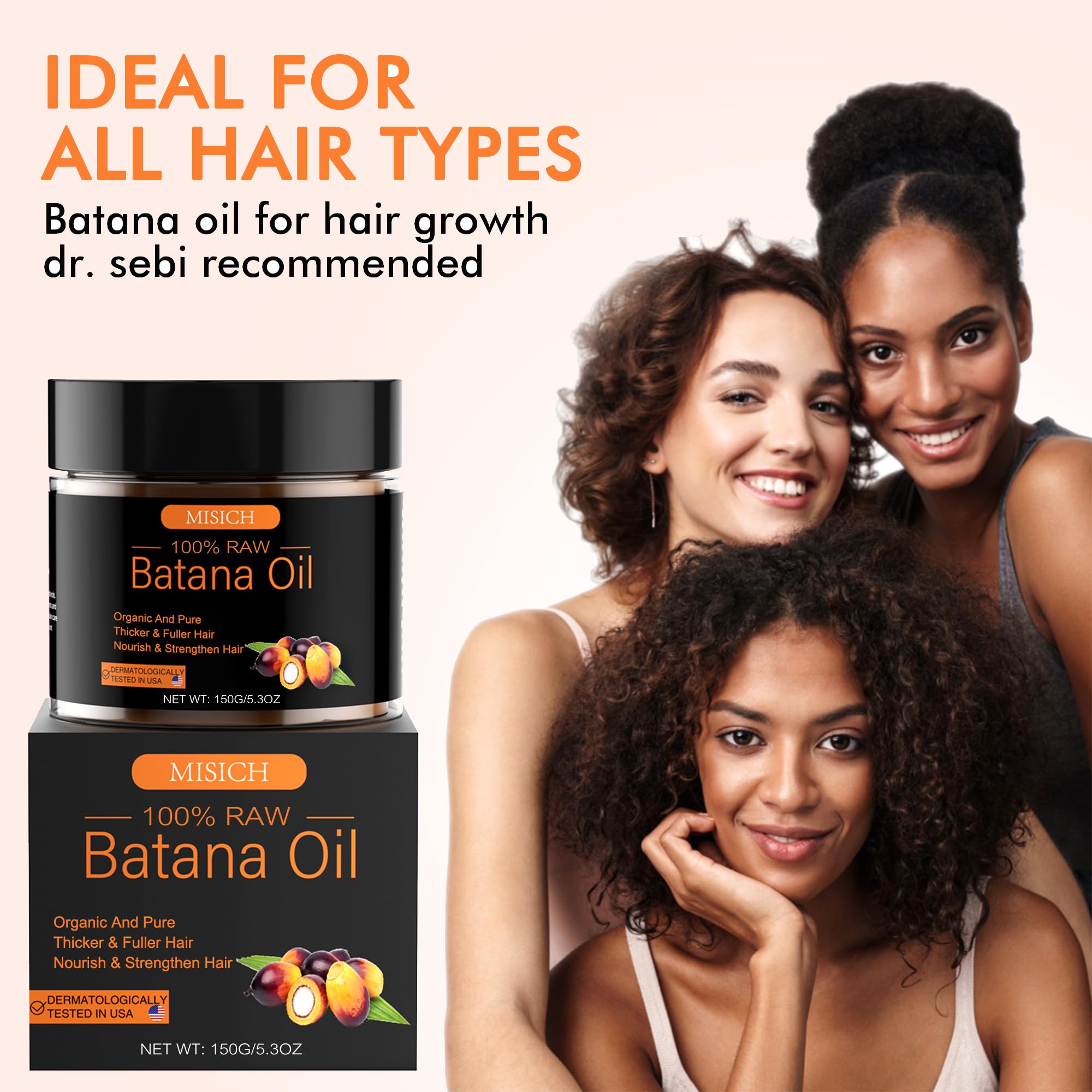 Raw Batana Oil for Hair Growth, 100% Natural Pure Dr. Sebi Botana Oil, Unrefined Organic Batana Hair Growth Oil for Prevent Hair Loss, Enhances Hair Thickness for Men & Women 5.3 oz