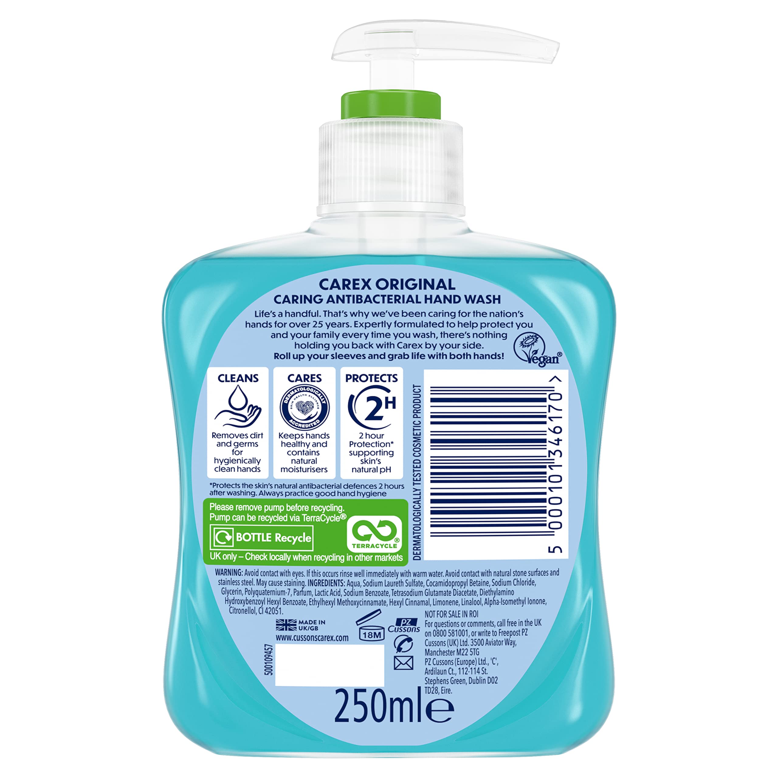 OPHERA Carex ANTIBAC HANDWASH 250ML Blue
