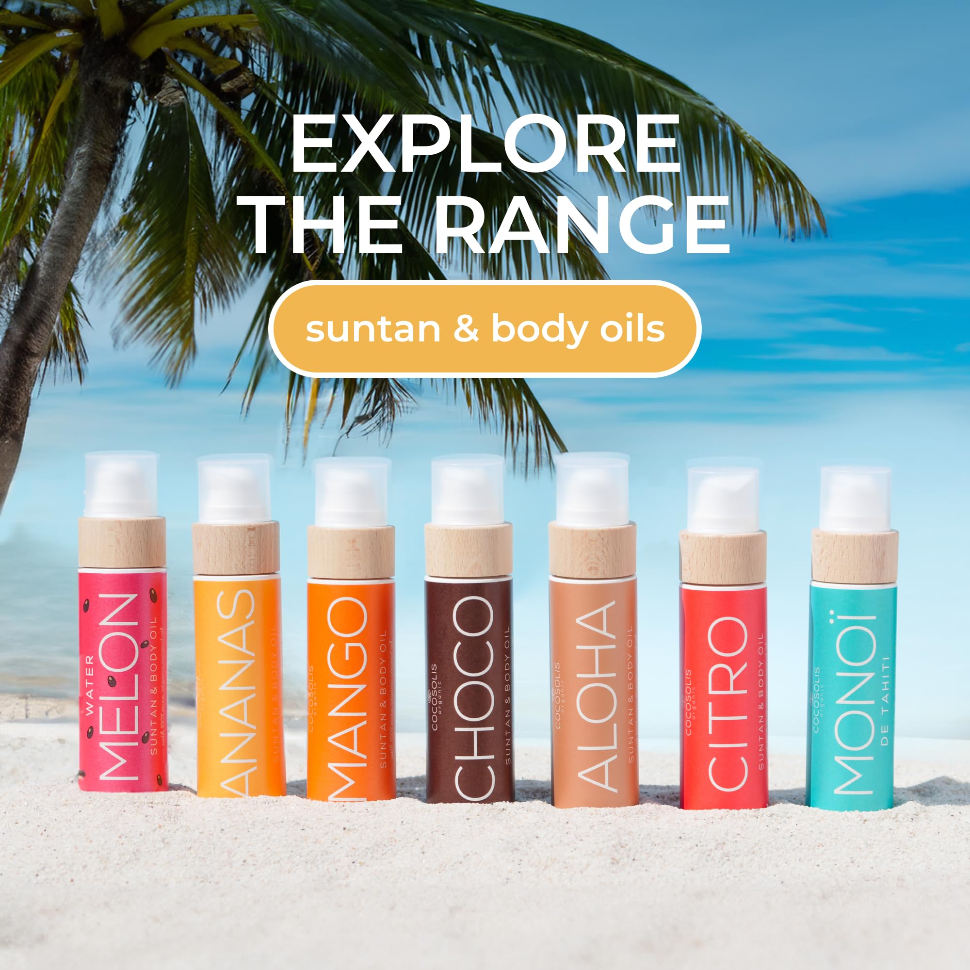 COCOSOLIS CHOCO accelerator - organic oil with vitamin E & chocolate scent for a quick, intensive tan - tanning enhancer for a deep tan - nourishing tanning bed oil (110)