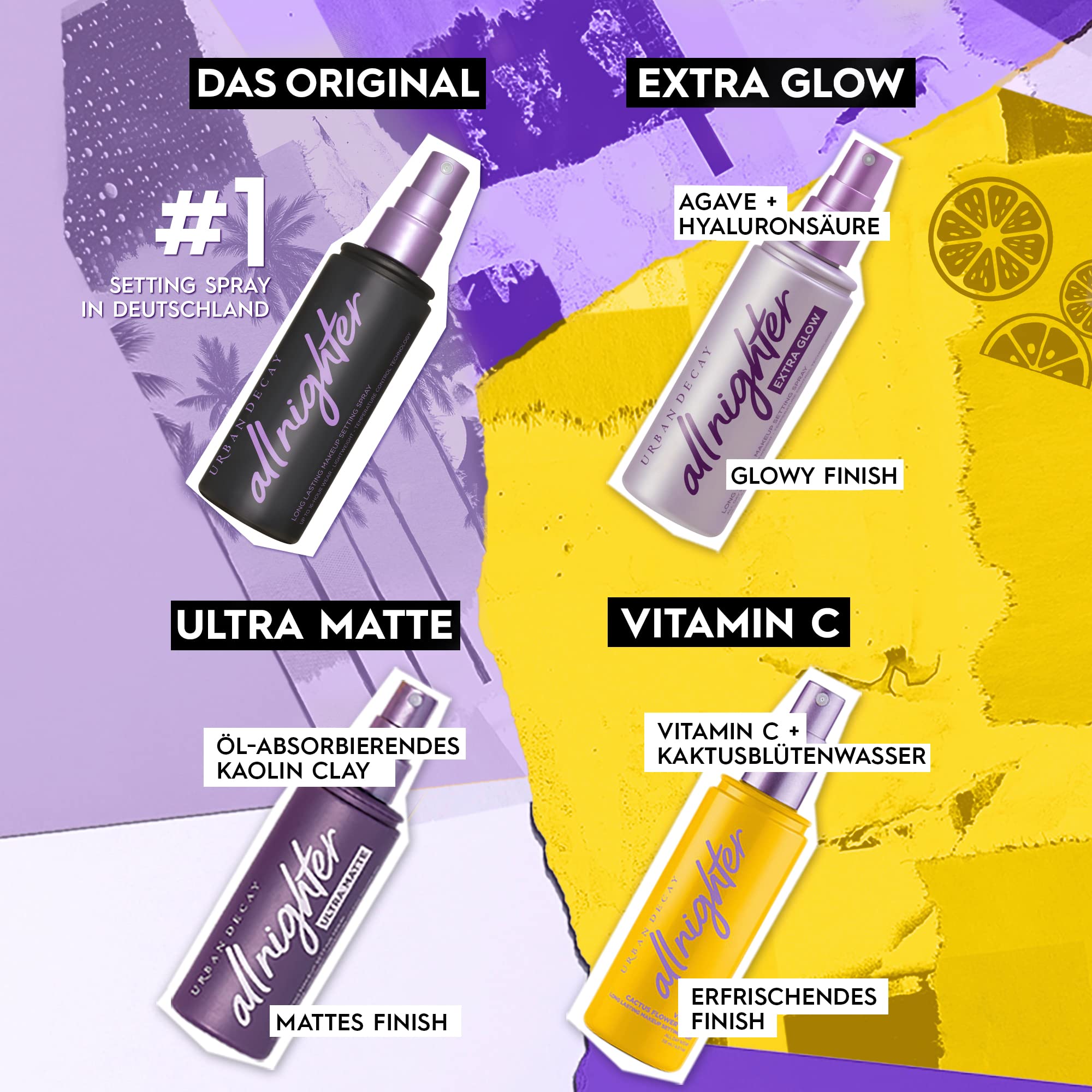 Urban Decay All Nighter Makeup Setting Spray Travel-Size, Long-Lasting Fixing Spray for Face, Up to 16 Hour Wear, Vegan & Oil-free Formula*, 30ml