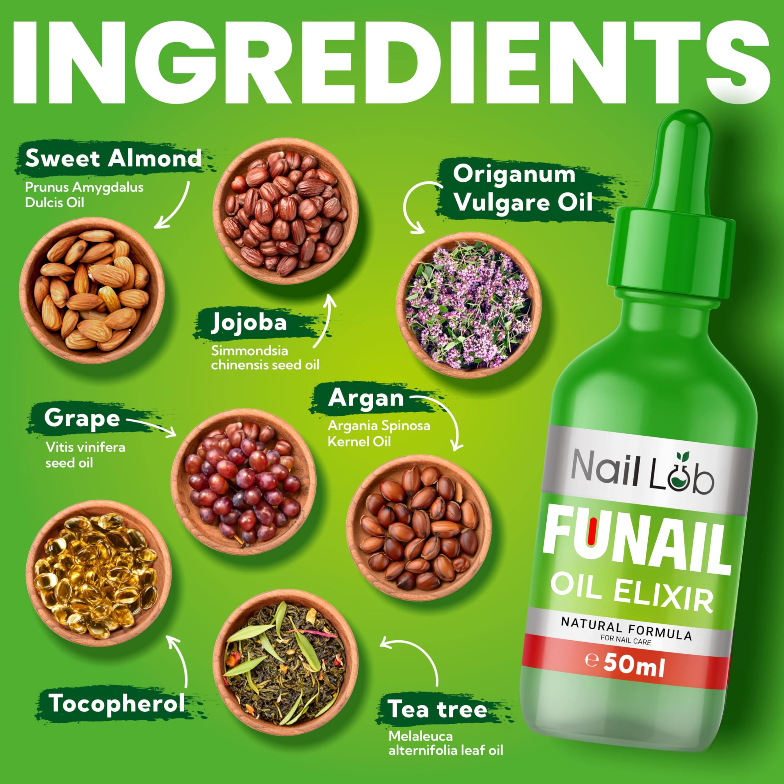NAIL LAB Premium Fu Nail Elixir for Toenails Extra Strong - 50ml - Contains Tea Tree Oil, Nail Repair for Fingernails - Free 3ml Fu Nail Pen + Nail File
