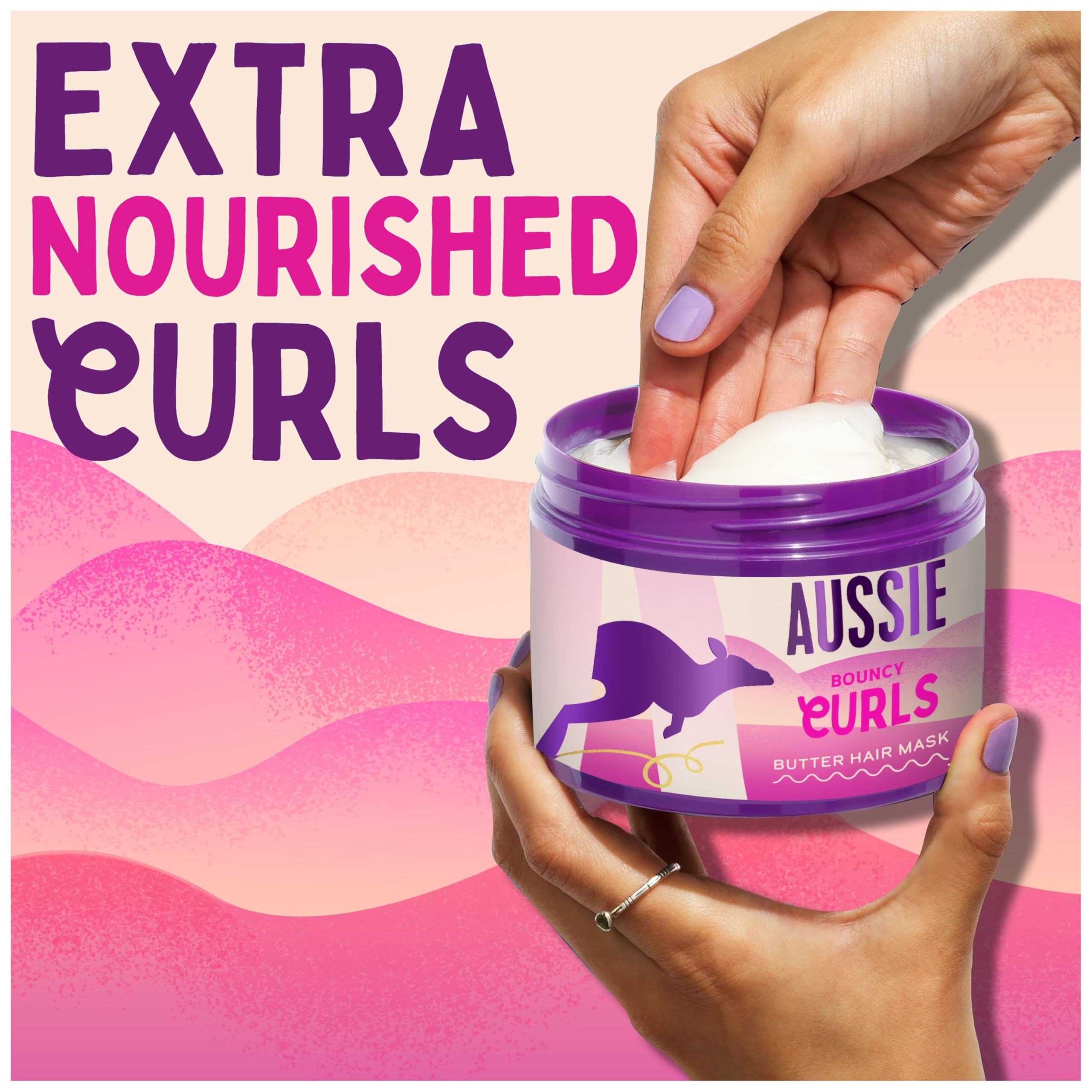 Aussie Bouncy Curls Hair Mask | For Dry Wavy & Curly Hair | Vegan | Rinse-out or leave-in