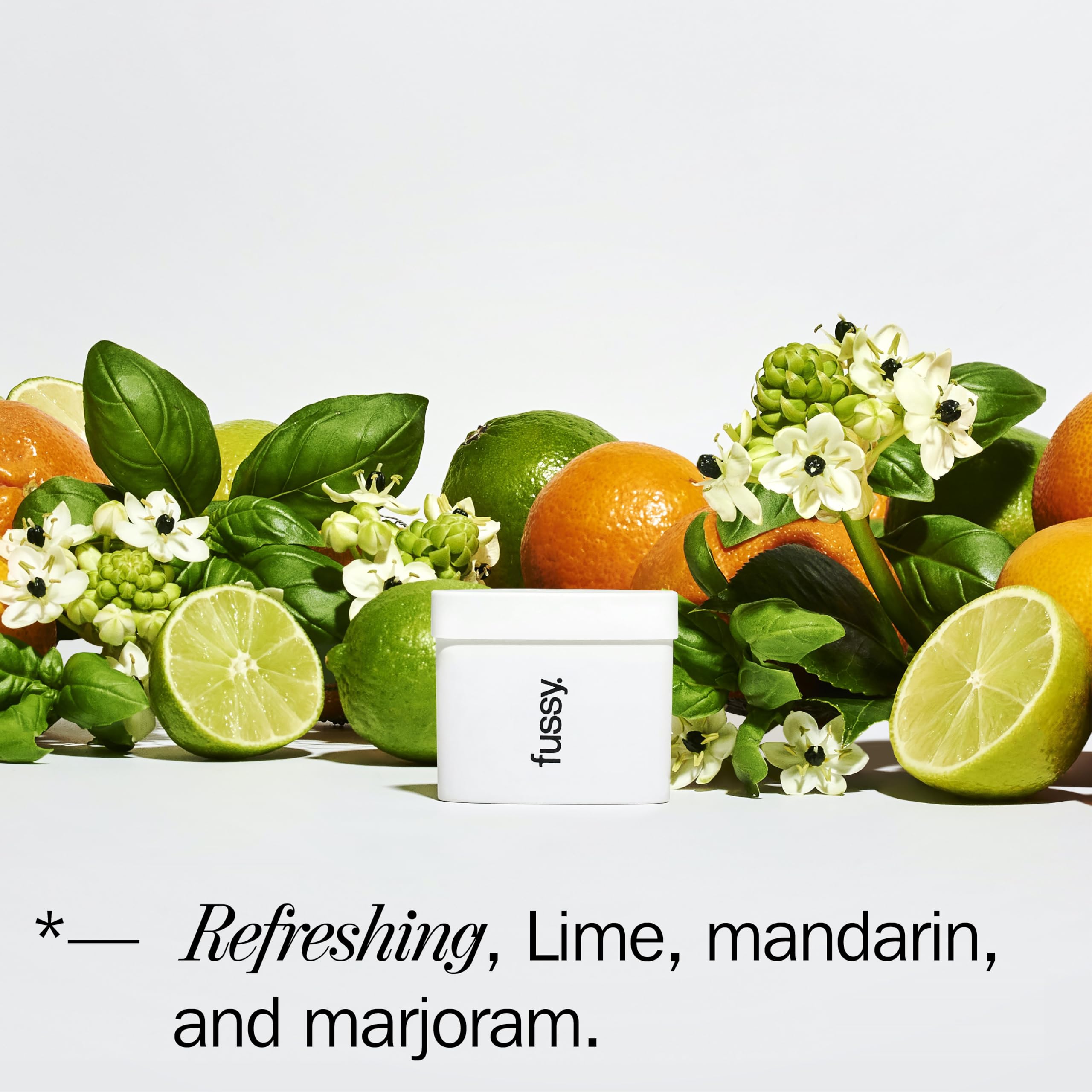 Fussy - Natural Deodorant Refill - Pack of 3 - Aluminium Free - Lime Scent - 24 Hour Protection - 100% Effective - Tropic Tonic - Lime, Basil & Mandarin - Vegan & Cruelty Free - 3 x 40g Refills
