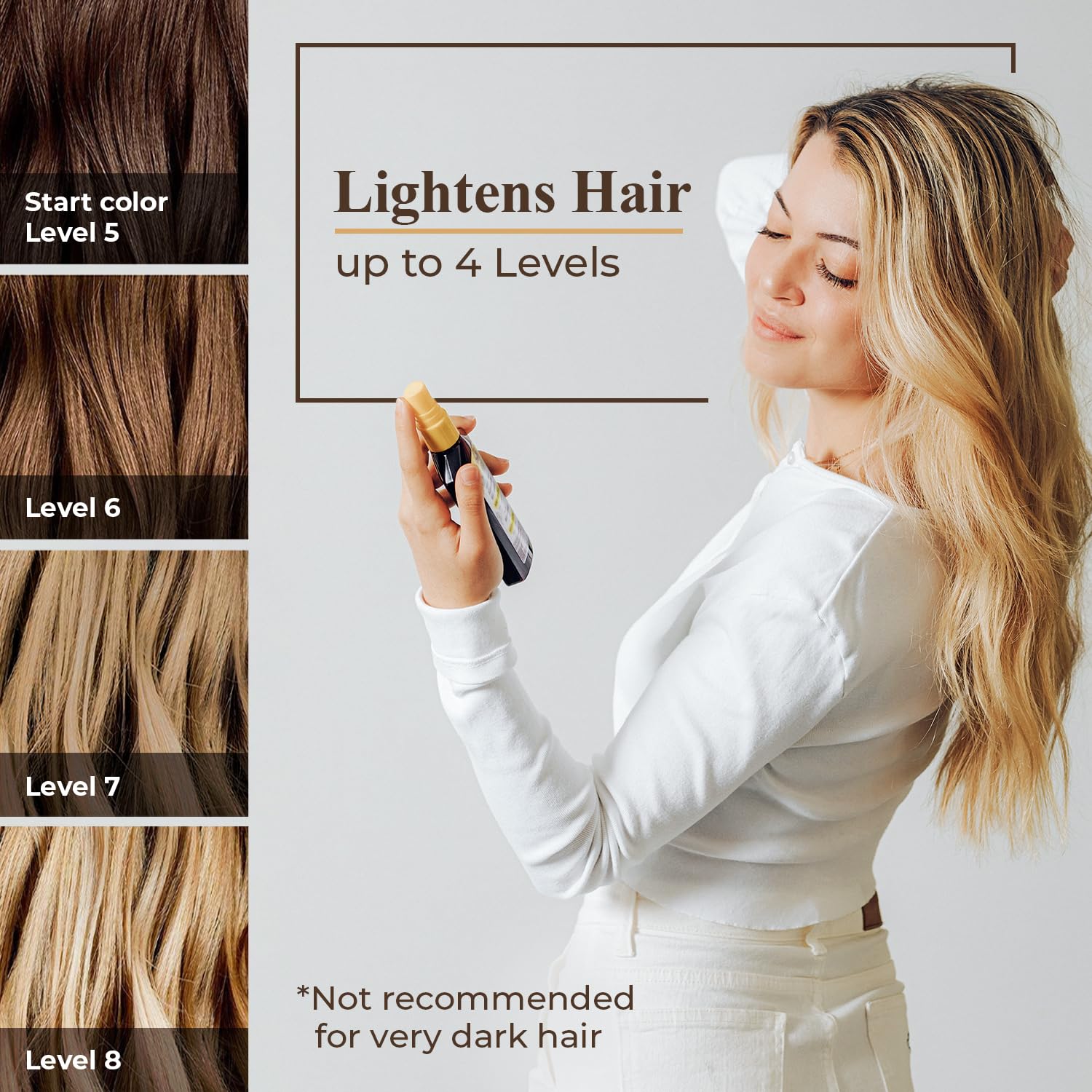 Camomile Intea Natural Blonde Highlights Hair Lightening Spray 100 ml - Go Blonder Without Hair Dye - Hair Lightener Suitable for Brunettes or Blondes