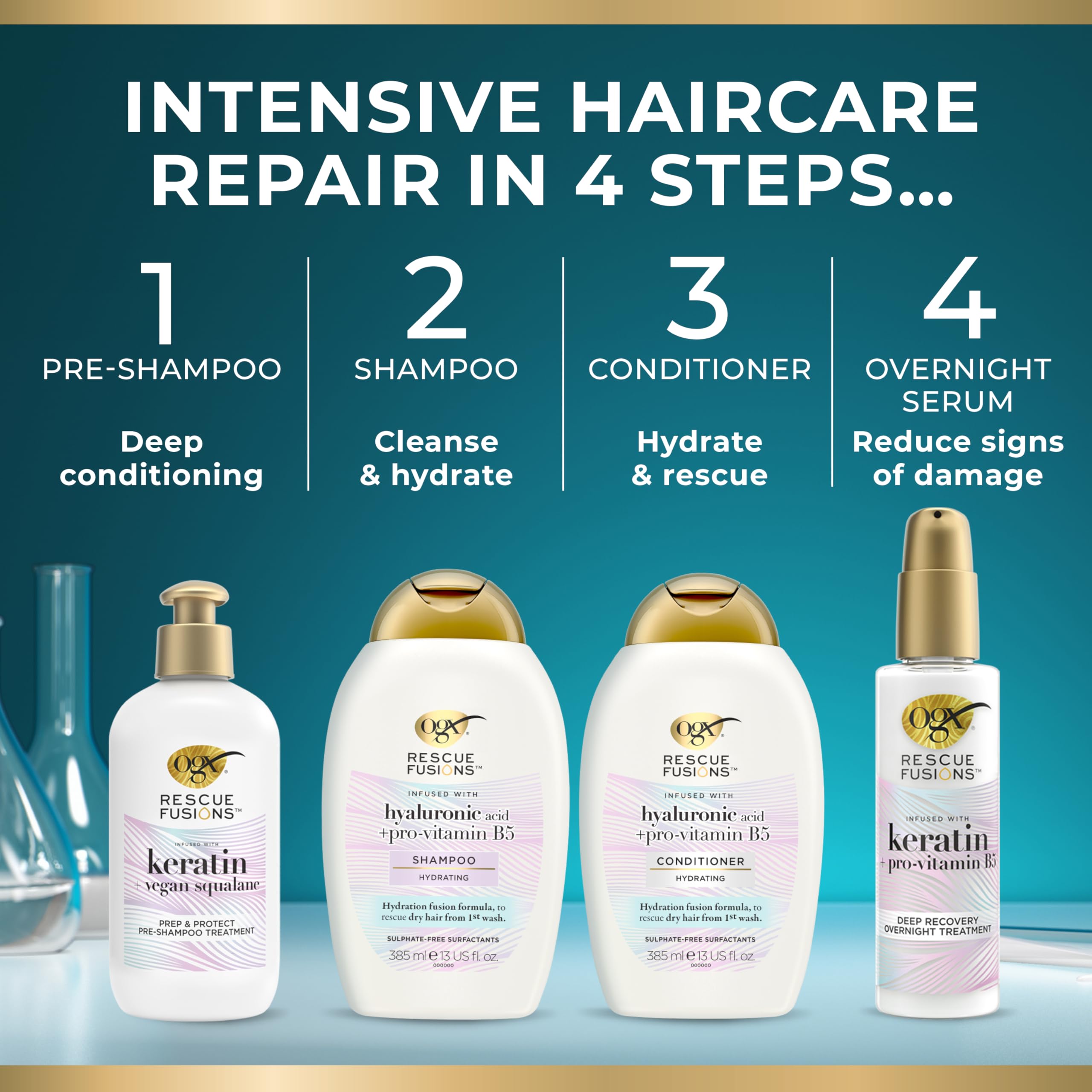 OGX Rescue Fusions 24H Frizz Control Smooth and Sleek Oil, 50 ml