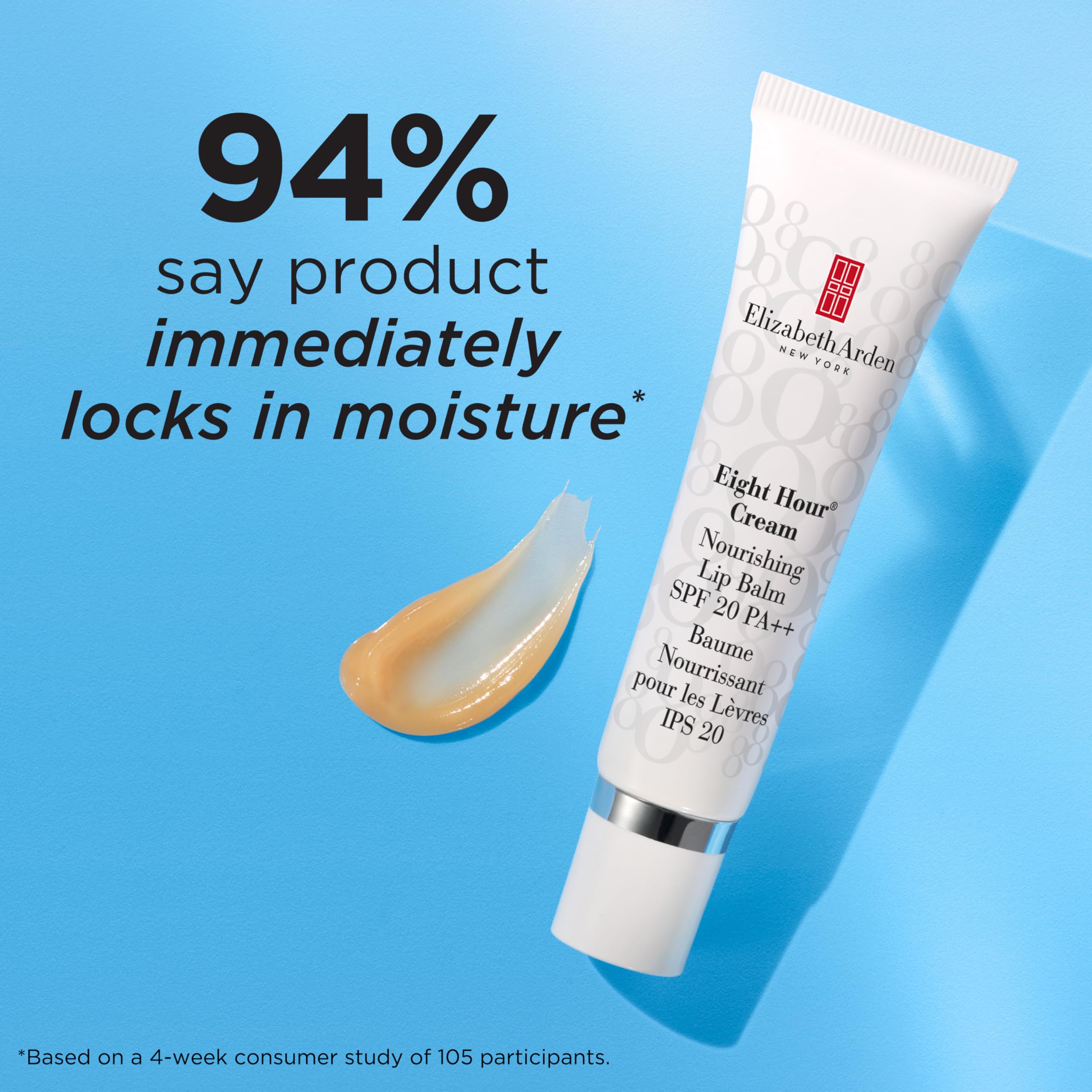 Elizabeth Arden Eight Hour Cream Nourishing Lip Balm SPF 20, 14.8ml, Long-lasting Moisture & Conditioning, Sun Protection for Dry Lips, Unisex