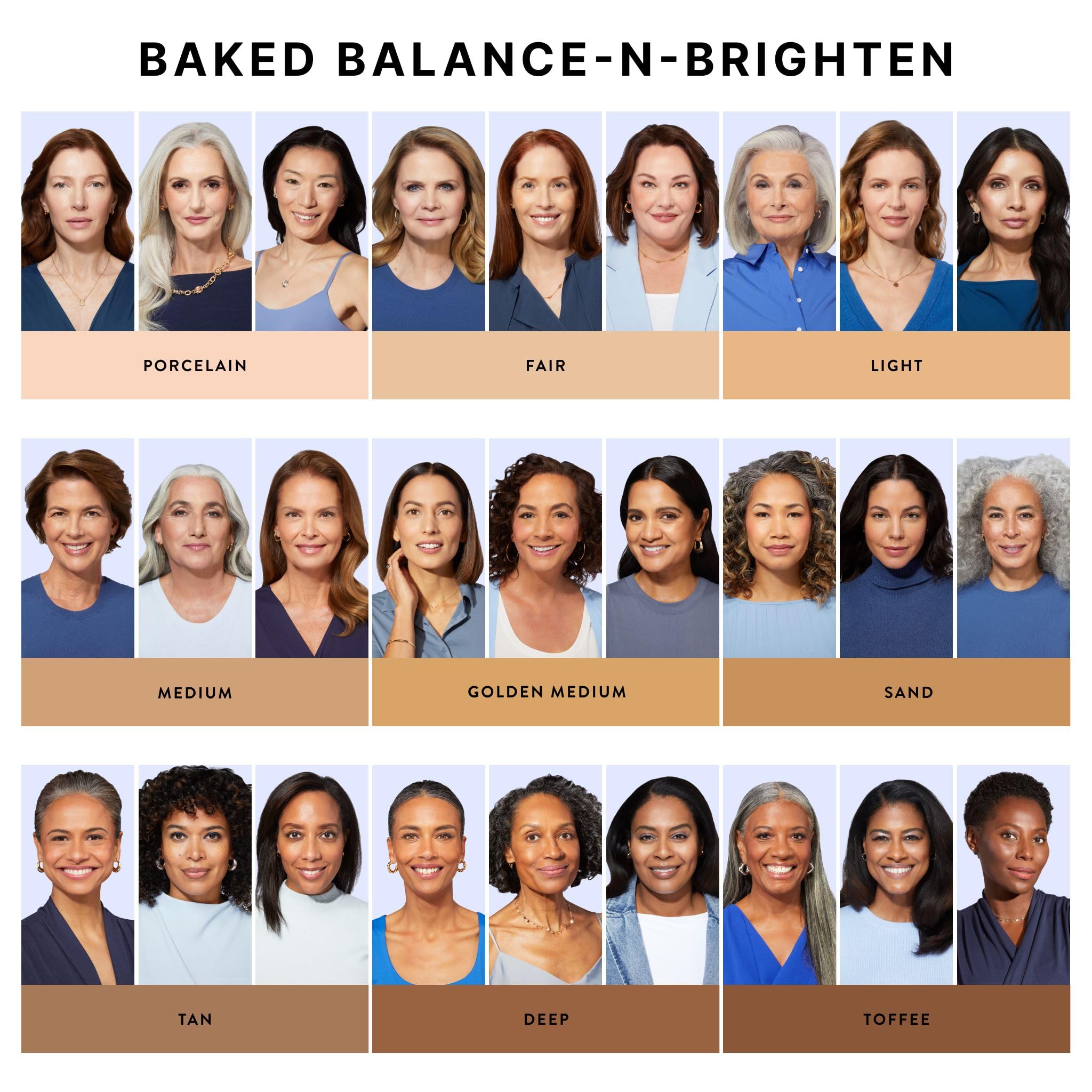 LAURA GELLER Baked Balance-n-Brighten Colour Correcting Powder Foundation (Golden Medium) Buildable Light to Medium Coverage Baked Foundation, Demi-Matte Finish