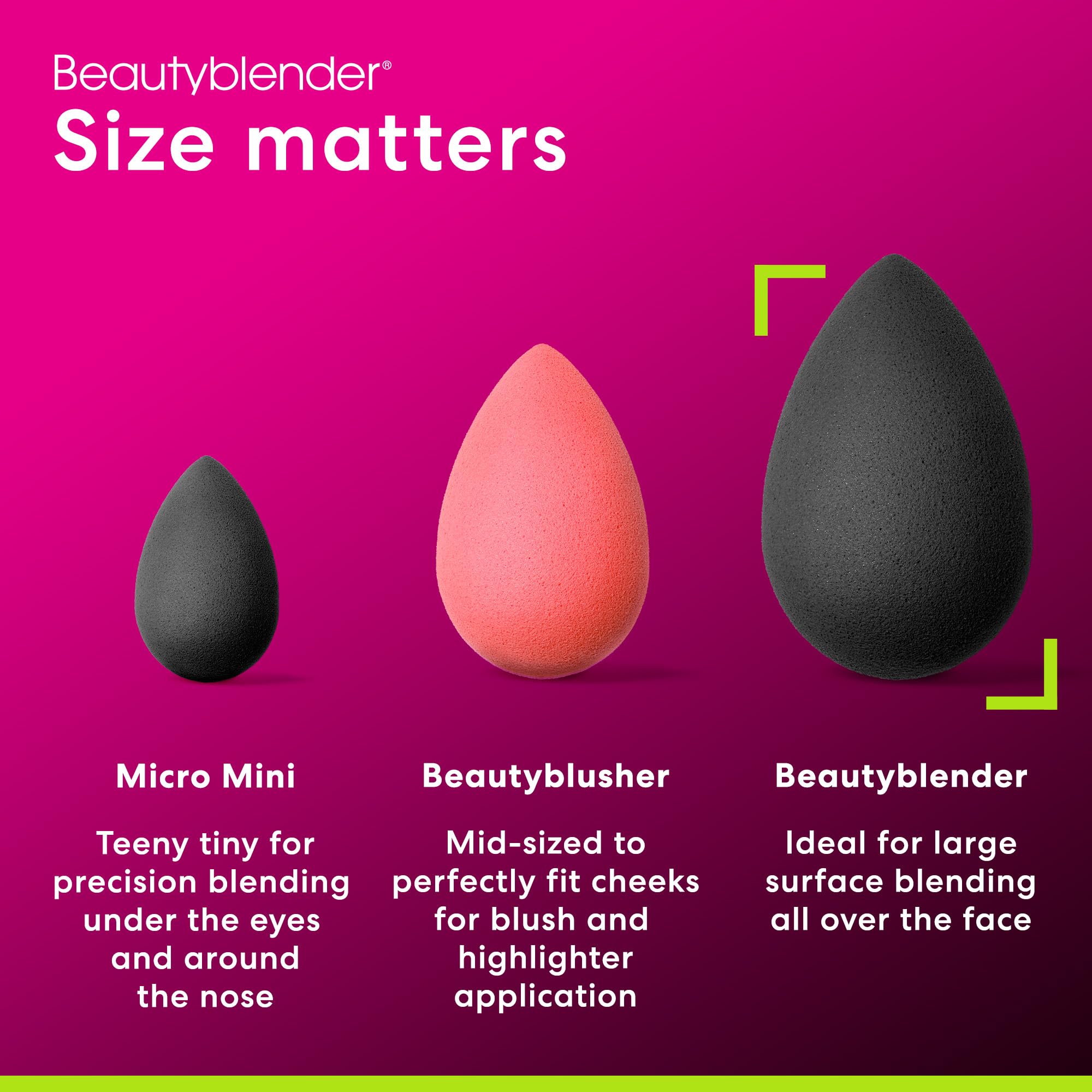 BeautyBlender Pro Black Ei Latexfrei Schwämmchen makellos für flüssige Grundierung Creme Puder, 1 stück