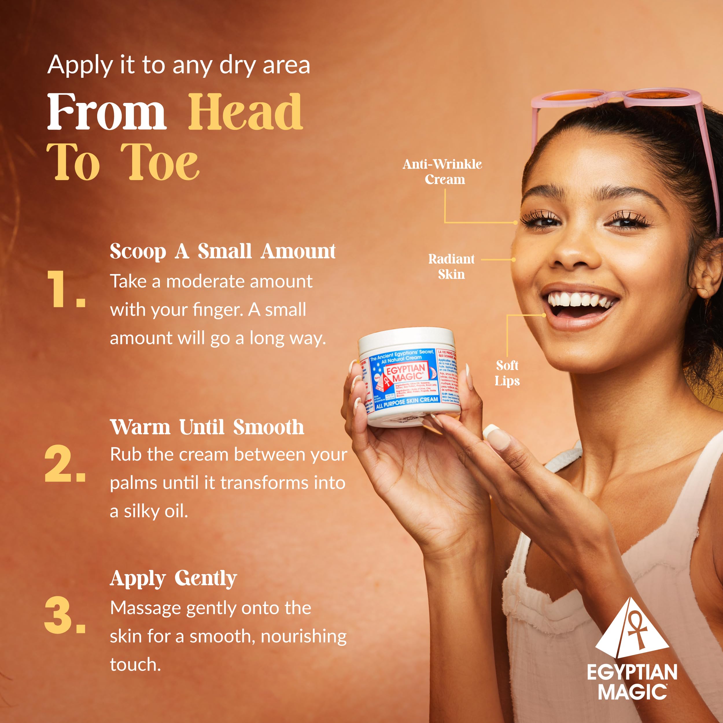 EGYPTIAN MAGIC - All Purpose Face & Body Cream, Moisturising Skin Care for Women & Men, Beauty Balm, Scar Cream aids Tend & Dry Skin, Stretch Marks, Psoriasis & Eczema Calming, 118ml Jar