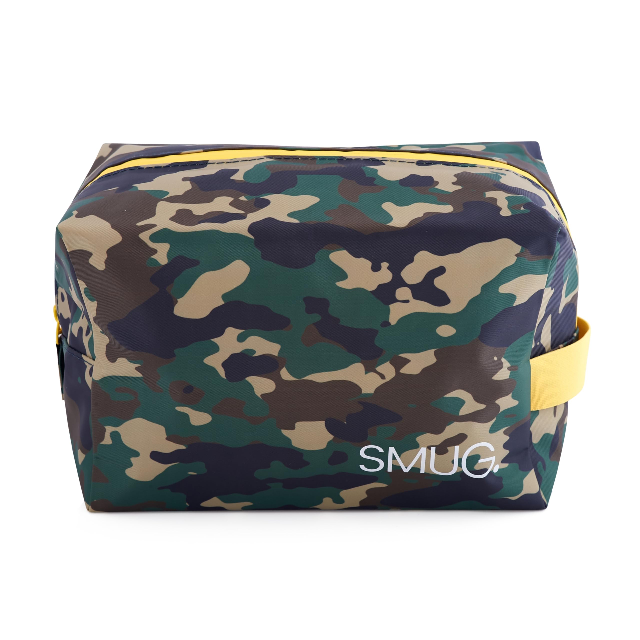 SMUG Wash Bag | Waterproof Travel Toiletry Bags for Travelling, Gym, Shower, Shaving, Toiletries, Cosmetics & Makeup Bag | Large Washbag for Men & Women | Stylish, Spacious & Easy Clean | Green Camo