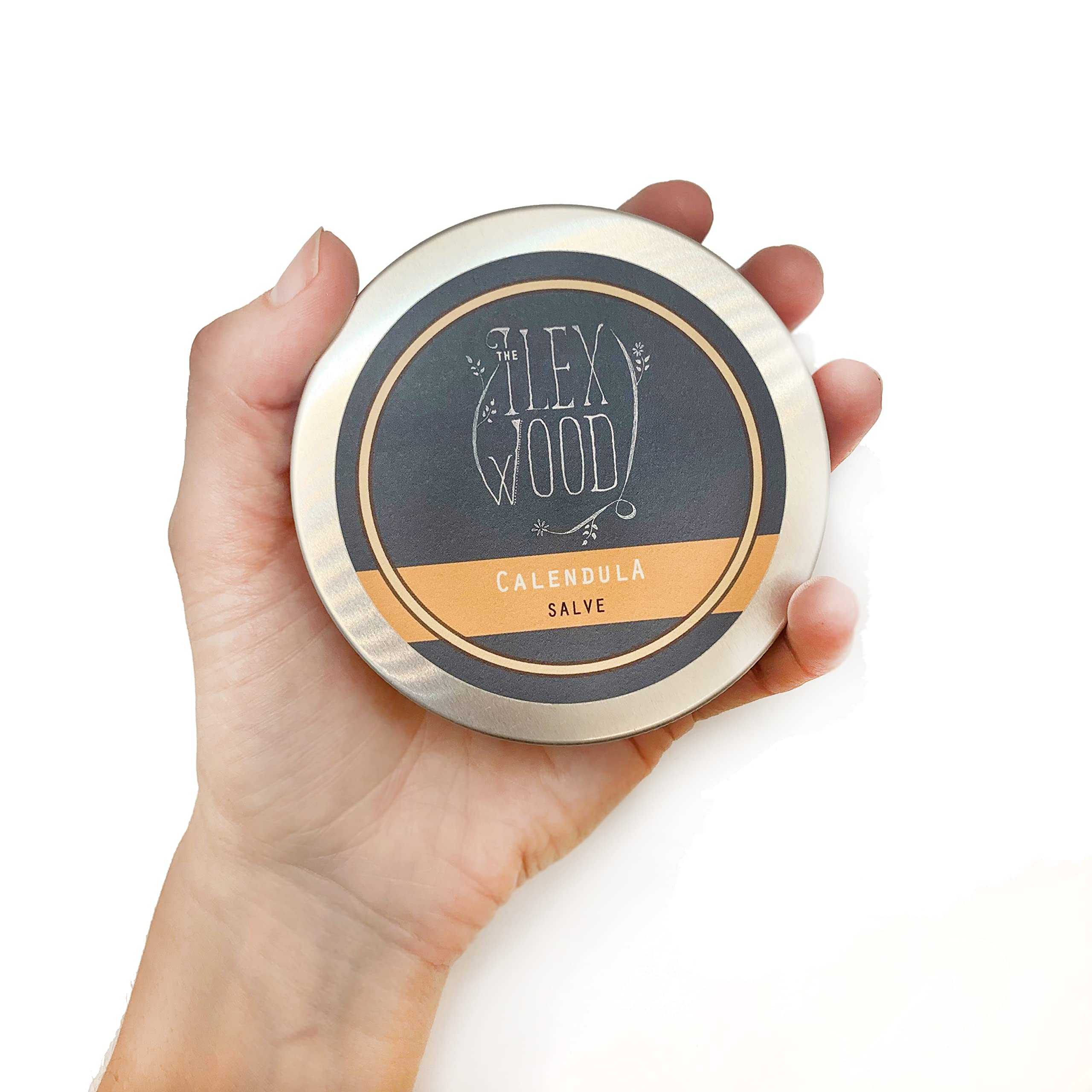 The Ilex Wood - Calendula Salve - all natural balm, soothes rashes, itching, dry skin, eczema, hand cream for women and men, cruelty free, plastic free - 3.38 fl oz (100ml)