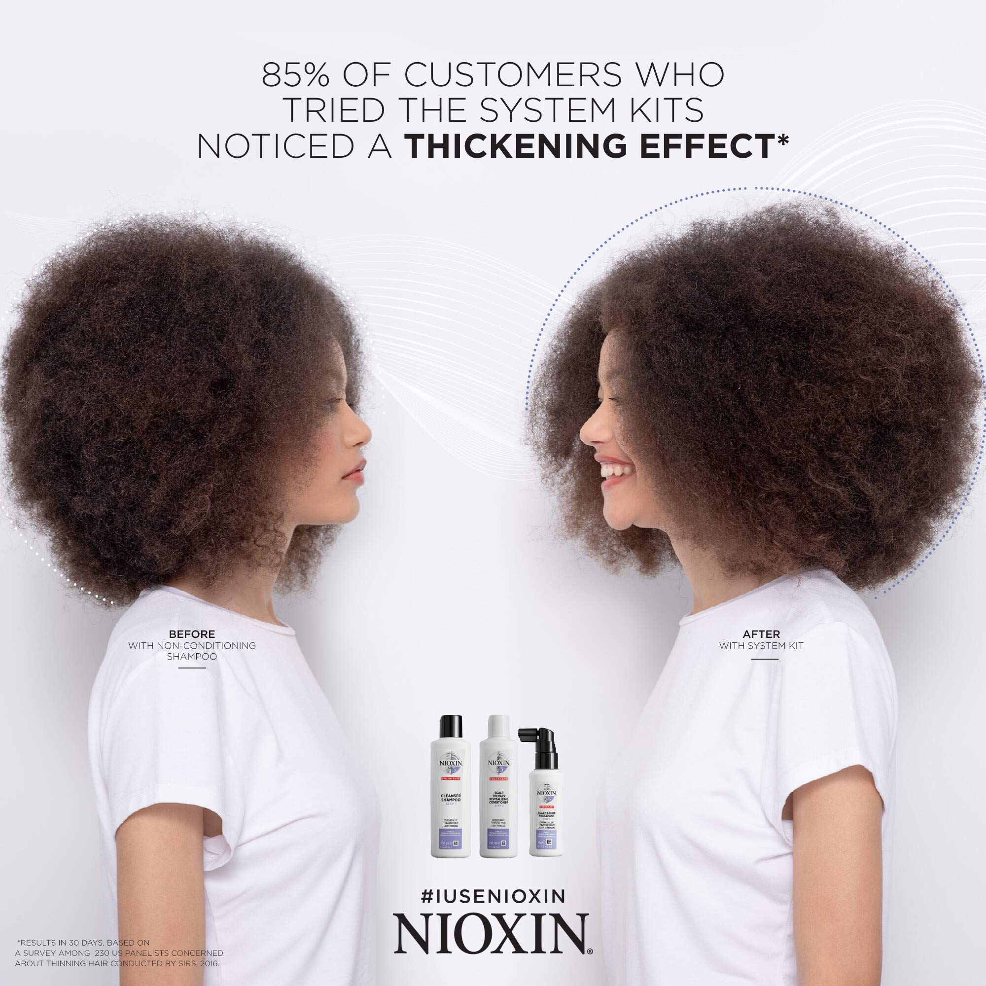 Nioxin 3-Part System, System 6 Chemically Treated Hair with Progressed Thinning, Hair Thickening Treatment, Scalp Therapy, Shampoo 300ml