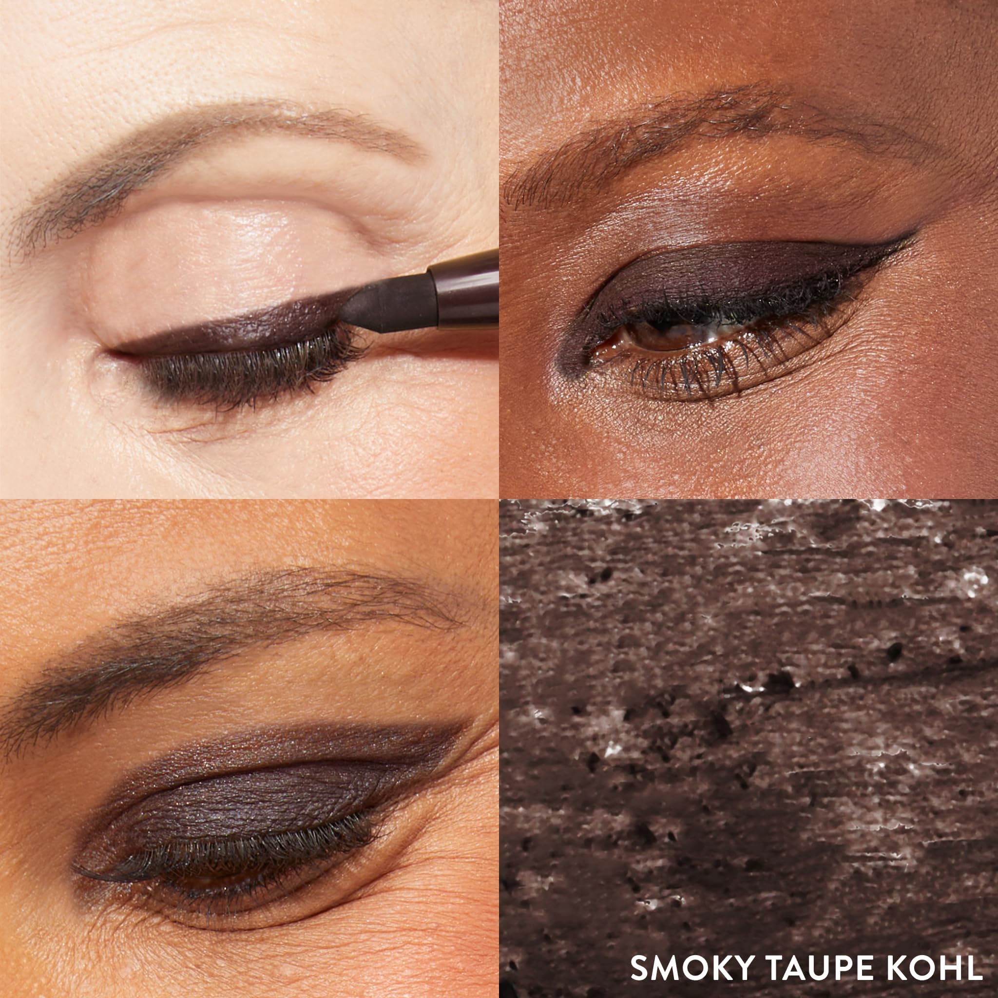 LAURA GELLER NEW YORK Longwear Kohl Kajal Eyeliner Pencil (Smoky Taupe Kohl) Hydrating & Vibrant Eyeliner Pencil With Built in Sharpener For Expert Precision, Glides On Effortlessly