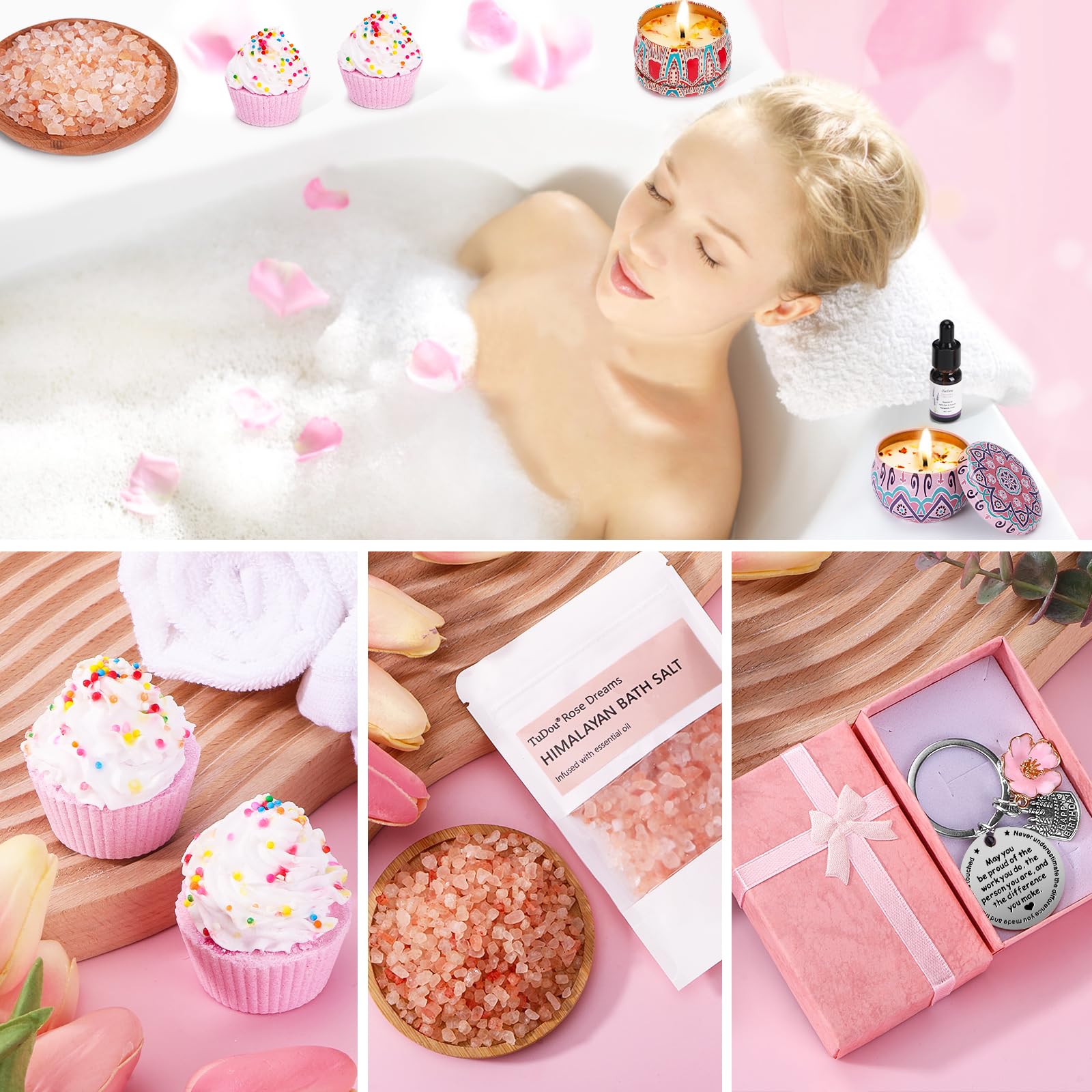 Birthday Pamper Gifts for Women, Happy Birthday Hampers Relaxation Self Care Package for Her, Birthday Presents Gift box for Women Best Friends Mum Sister Auntie Wife, Ladies Birthday Box Gift Ideas
