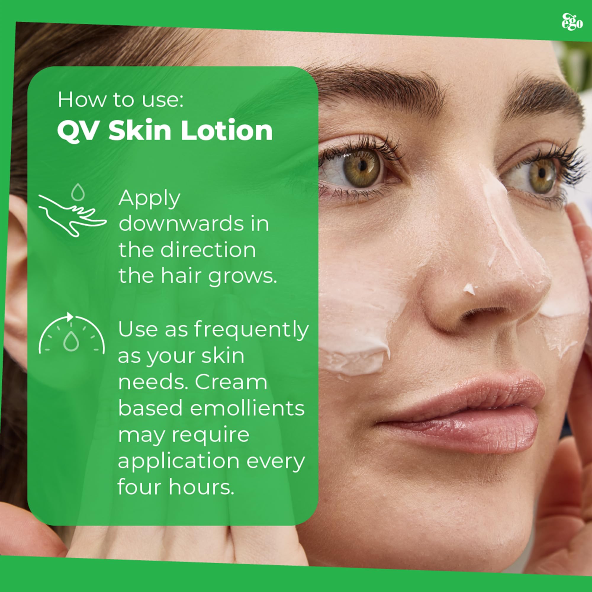 QV Lotion (500ml) Lightweight Hydrating Moisturiser for Dry, Sensitive Skin, Emollient Body Lotion, Fragrance Free, Noncomedogenic Body Cream, Soothing Skin Care for Eczema, Psoriasis, Dermatitis