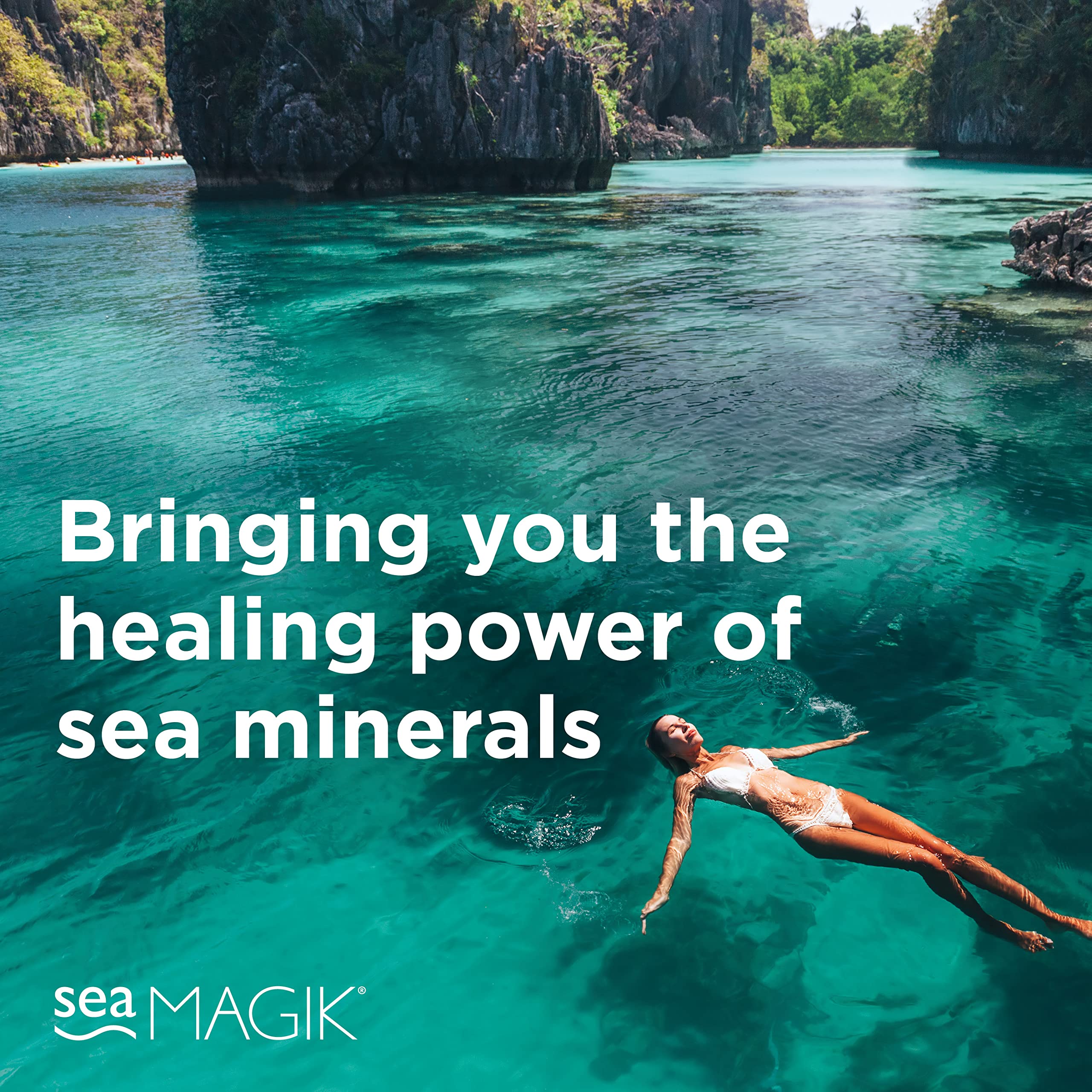 Sea Magik - Seaweed Shampoo and Conditioner Set with Dead Sea Salt and Salicylic Acid to Exfoliate and Cleanse Dry or Sensitive Scalps, Allergen-Free Fragrance, Vegan, Cruelty Free (2 x 300ml)