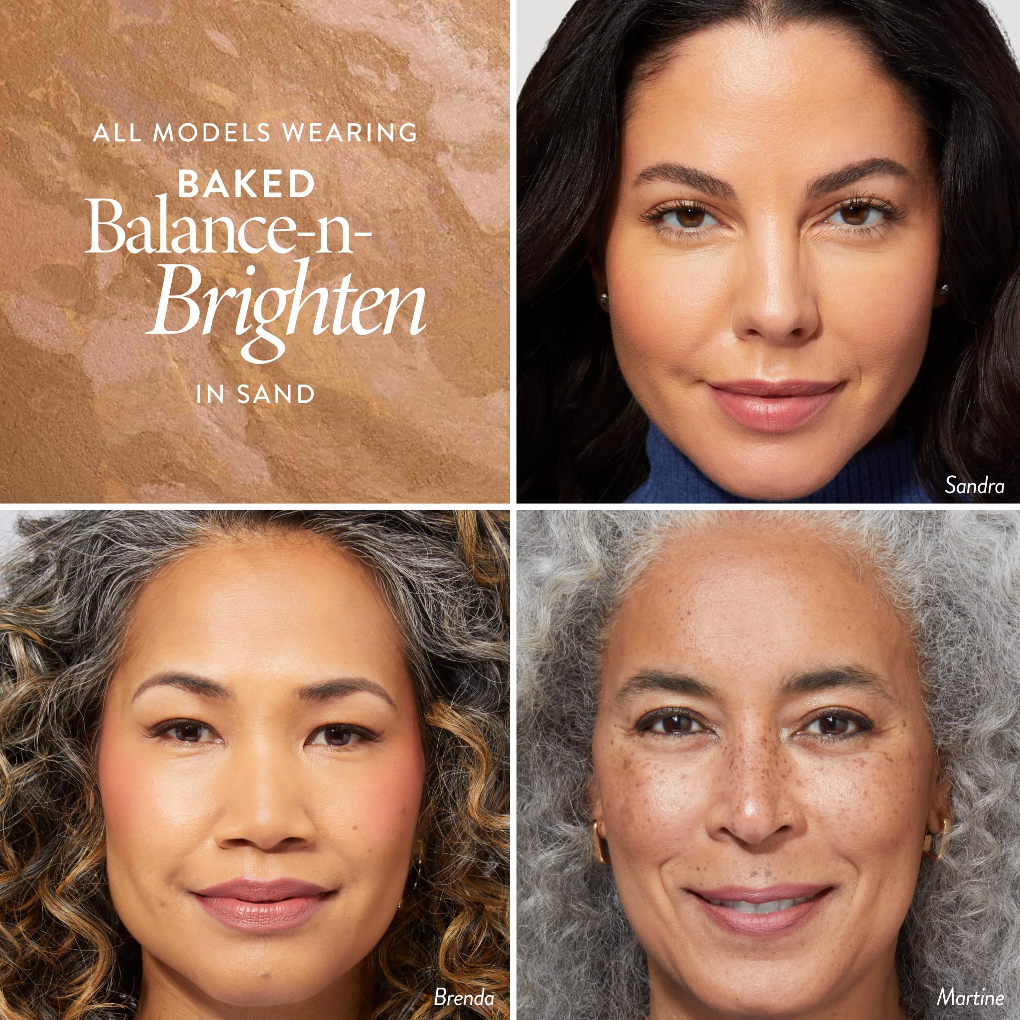 LAURA GELLER Baked Balance-n-Brighten Colour Correcting Powder Foundation (Sand) Buildable Light to Medium Coverage Baked Foundation, Demi-Matte Finish