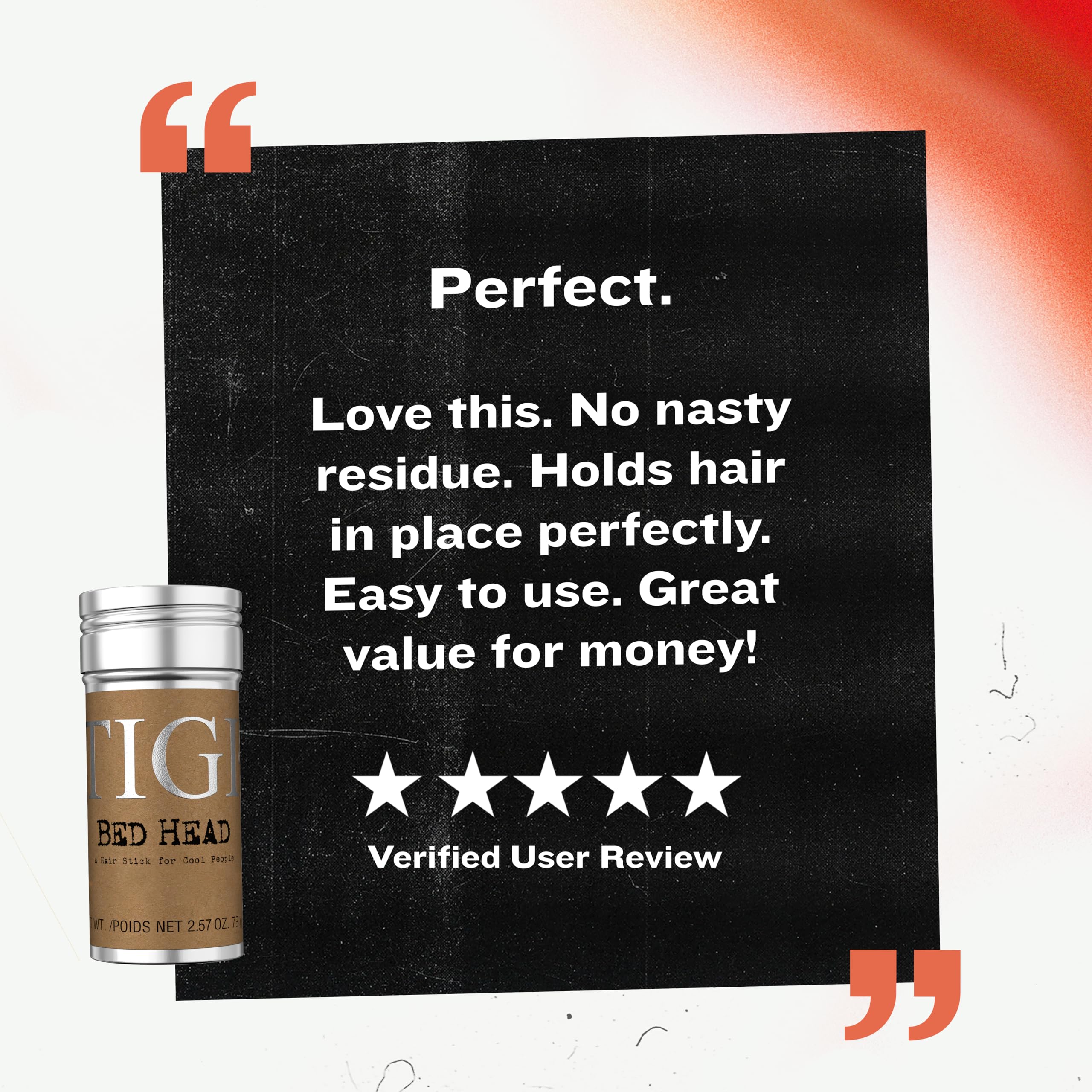 TIGI Bed Head Hair Wax Stick For Cool People, For a Soft, Pliable Hold, Hair Styling Product With Beeswax & Japan Wax 2.57 oz